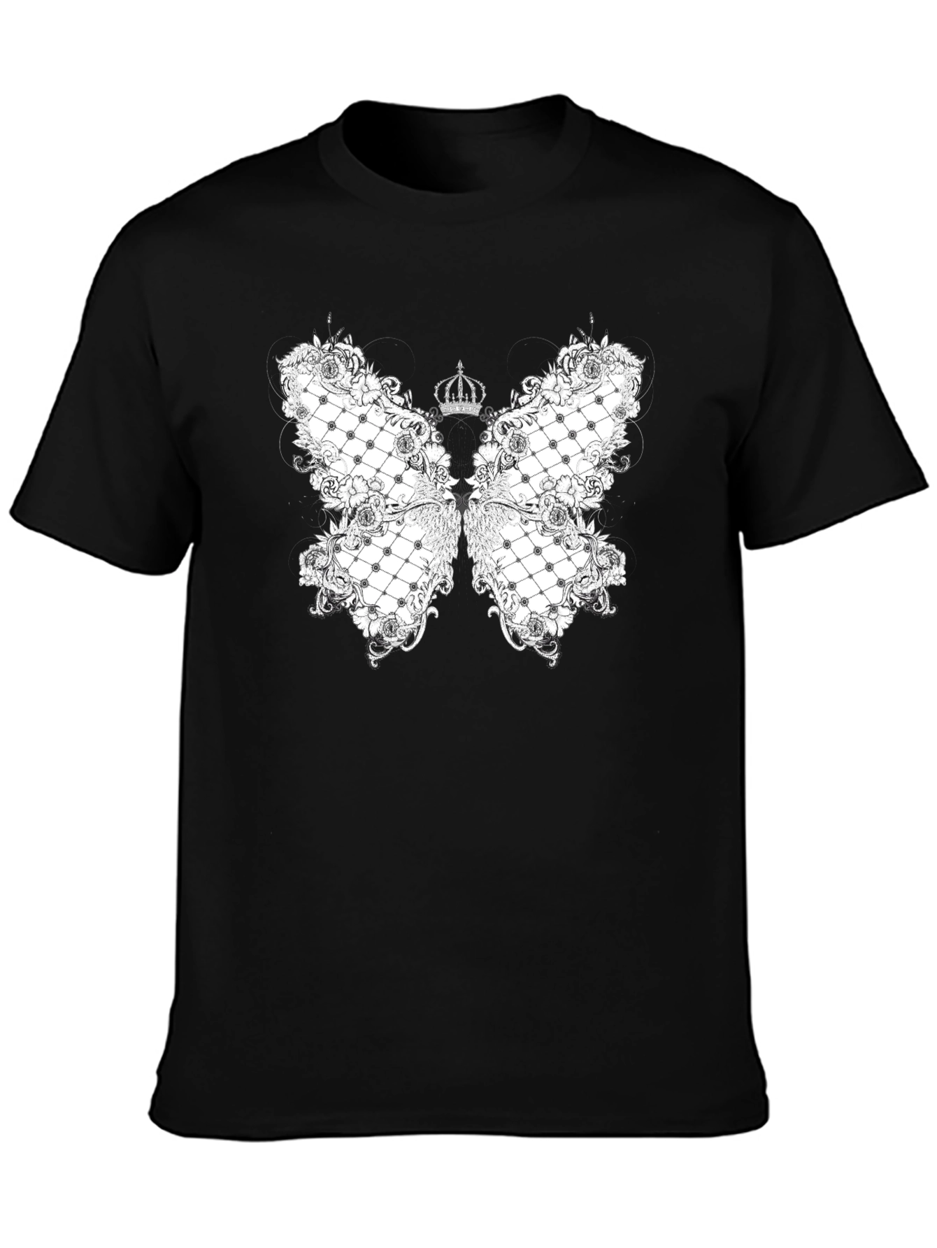 Butterfly Crown Graphic Tee - Black T-Shirt
