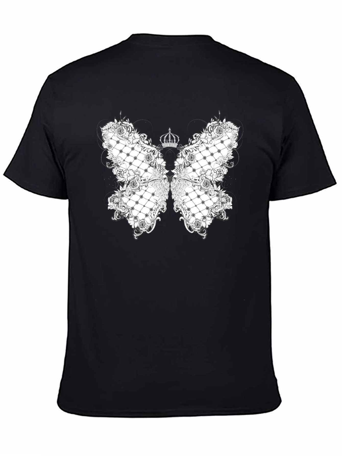 Butterfly Crown Graphic Tee - Black T-Shirt