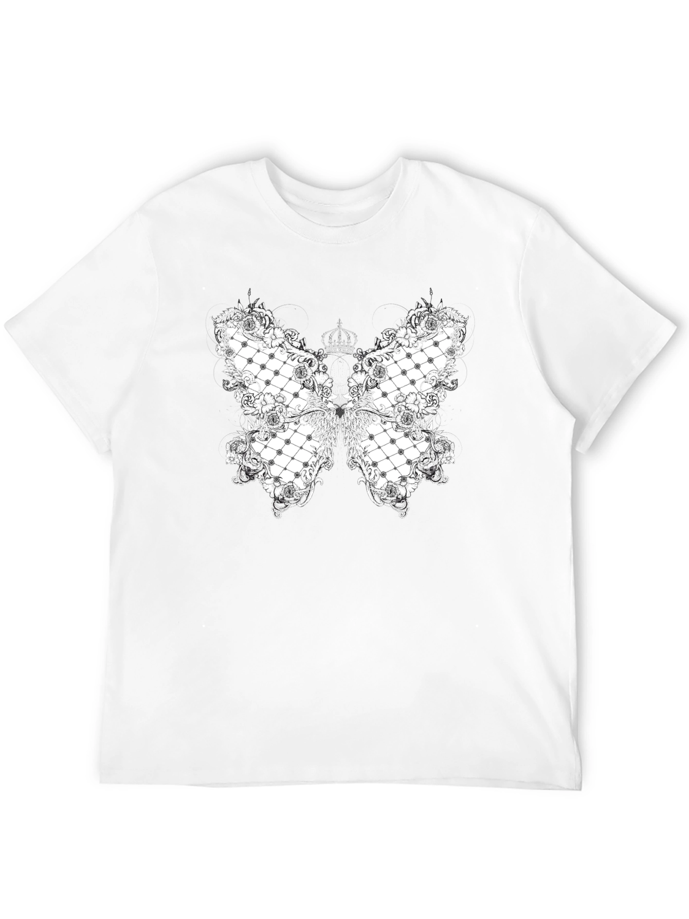 Butterfly Crown Graphic Tee - Black T-Shirt