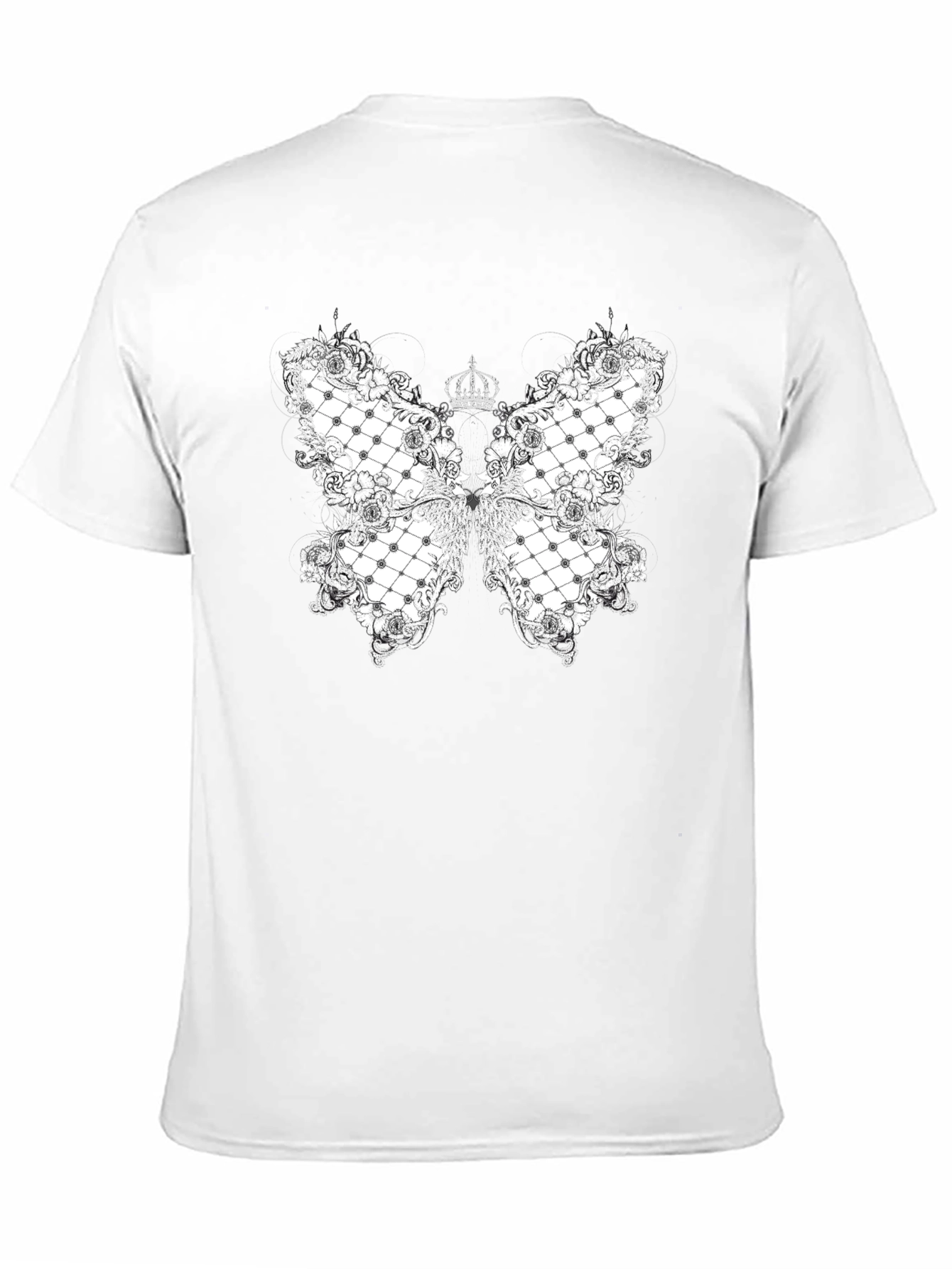 Butterfly Crown Graphic Tee - Black T-Shirt