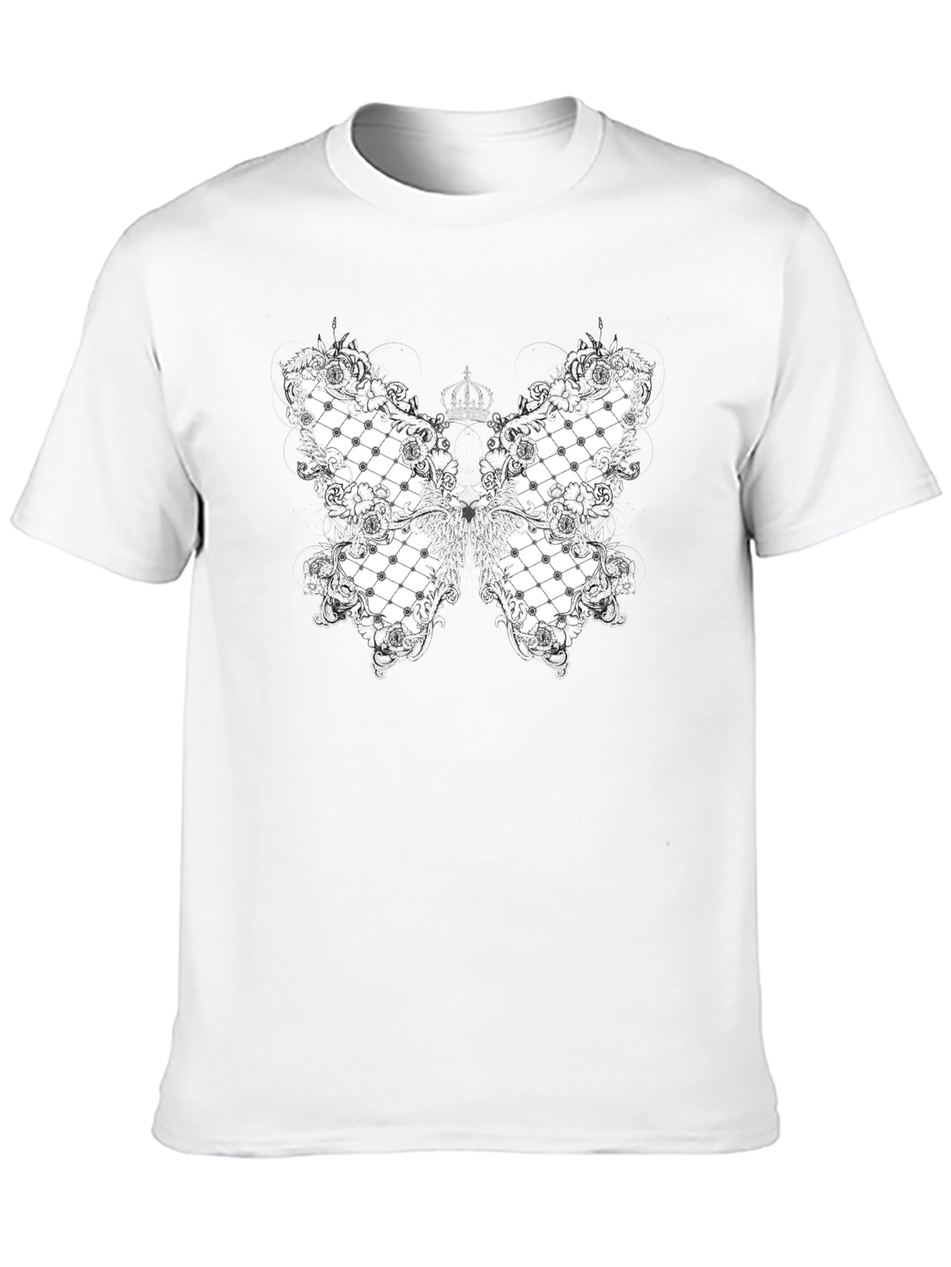 Butterfly Crown Graphic Tee - Black T-Shirt