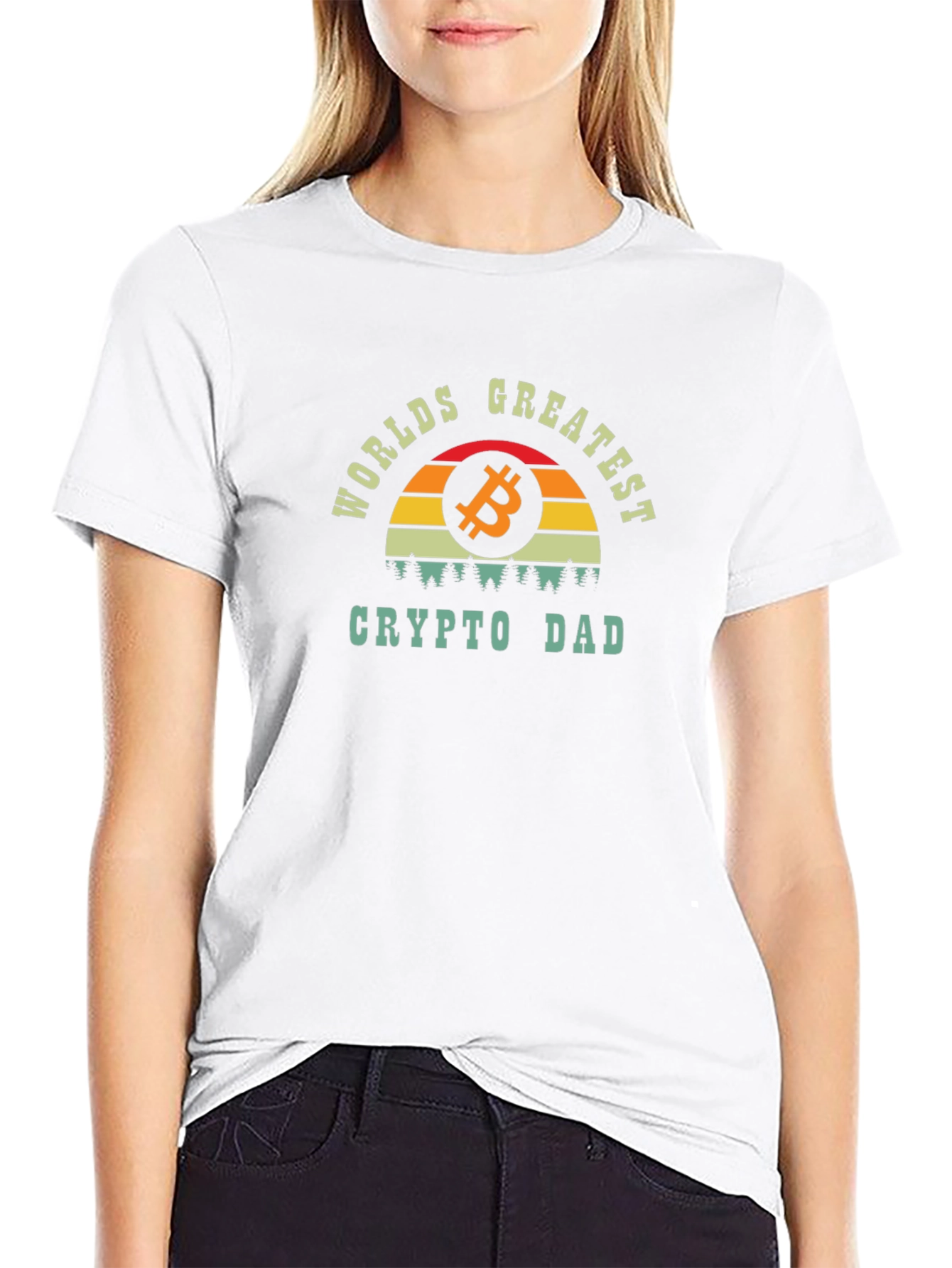 Worlds Greatest Crypto Dad T-Shirt Bitcoin Graphic Tee