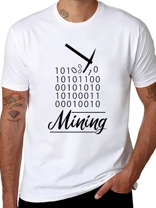 Crypto Mining T-Shirt - Binary Code Design