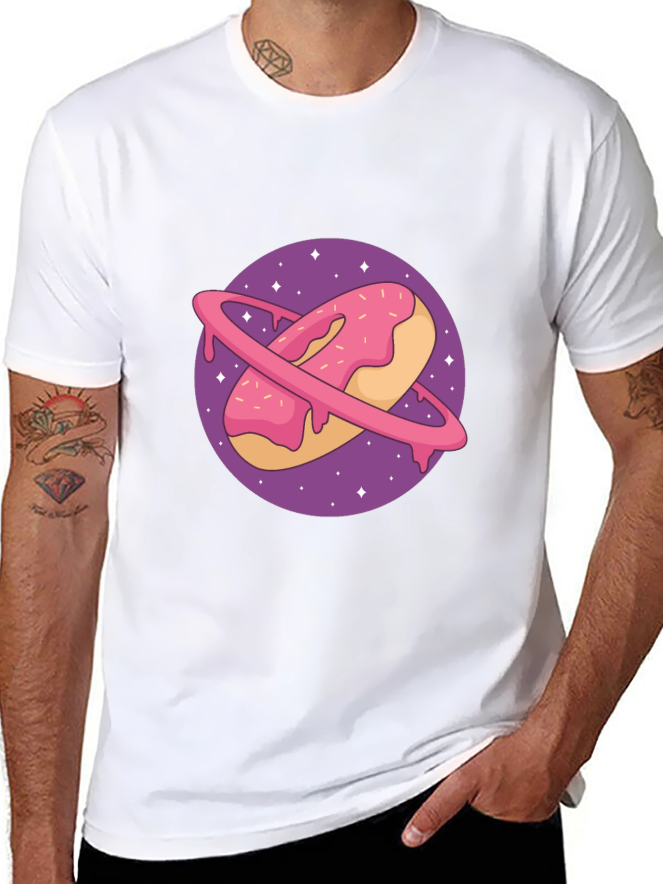Donut Planet Graphic Tee - Space Foodie Style