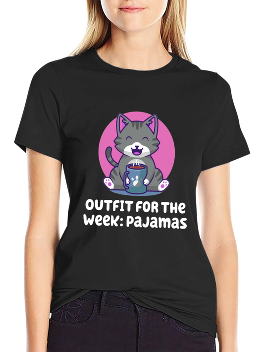 Cute Cat Pajama Outfit T-Shirt
