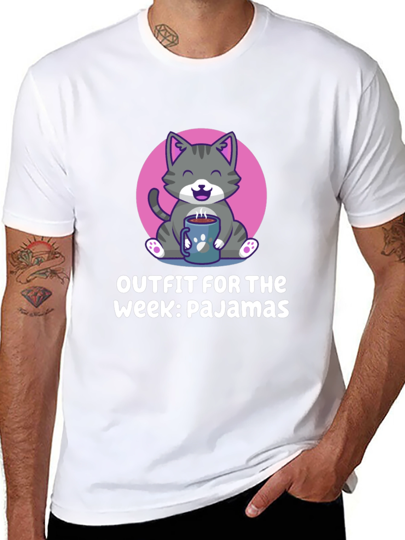Cute Cat Pajama Outfit T-Shirt