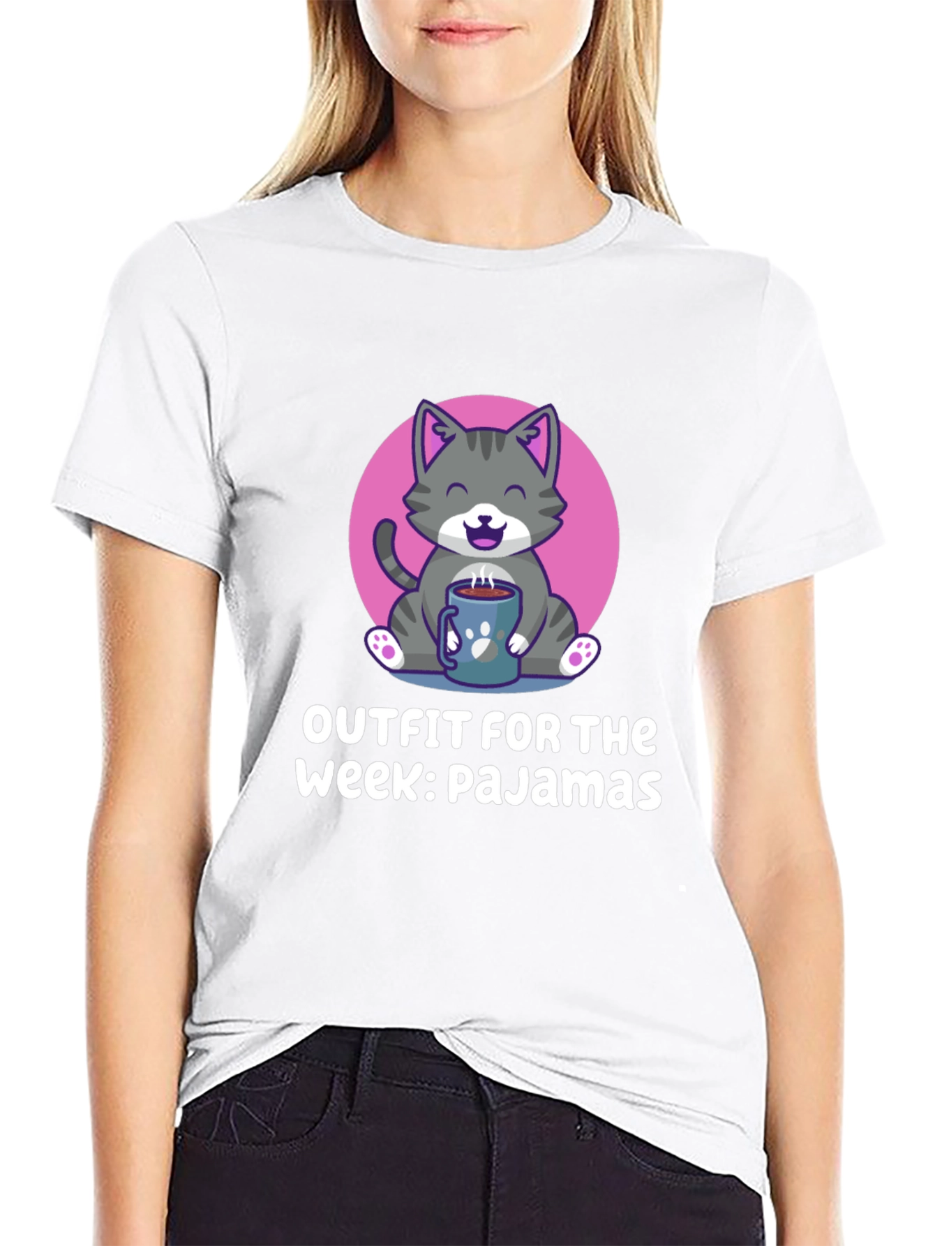 Cute Cat Pajama Outfit T-Shirt