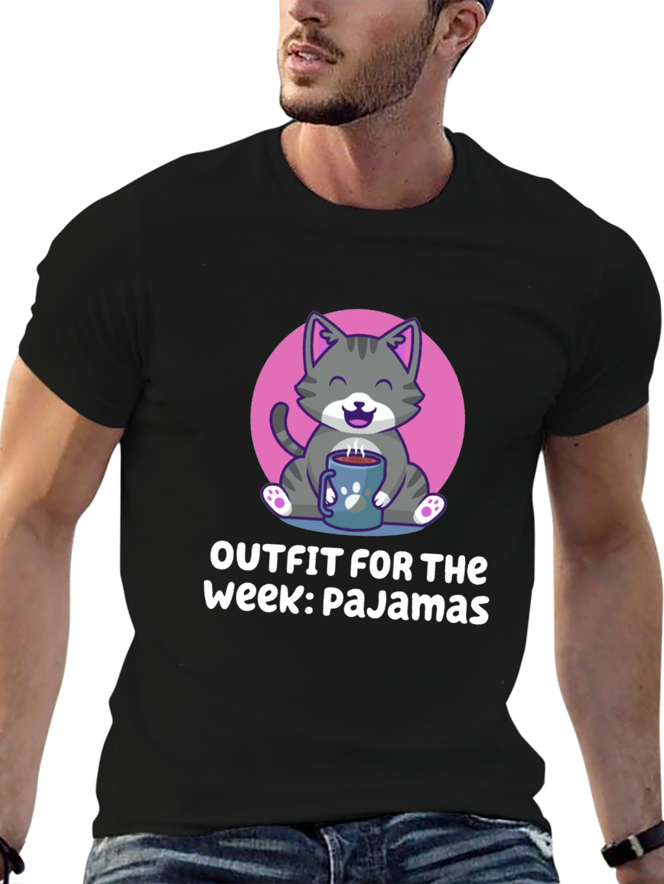 Cute Cat Pajama Outfit T-Shirt