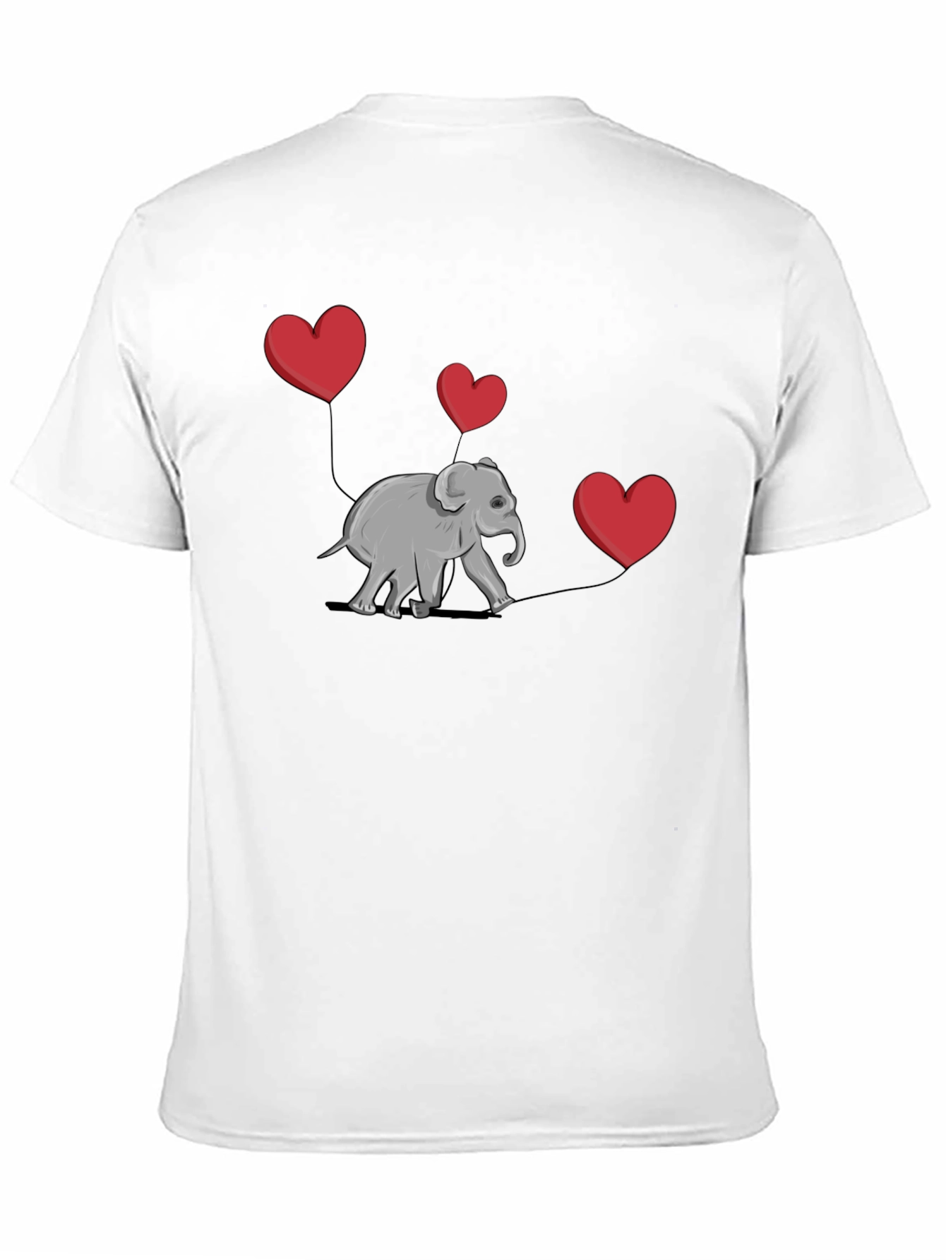 Elephant Love Heart Balloon Graphic T-Shirt