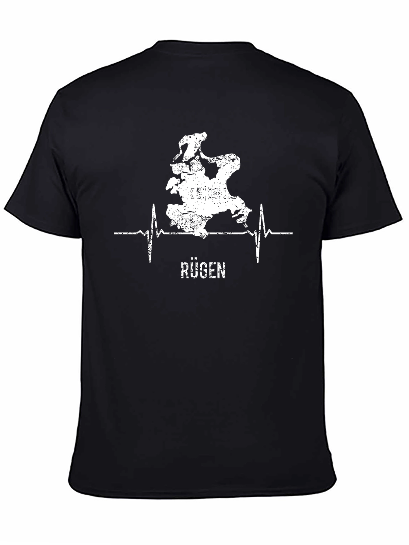 Rügen Heartbeat Black T-Shirt