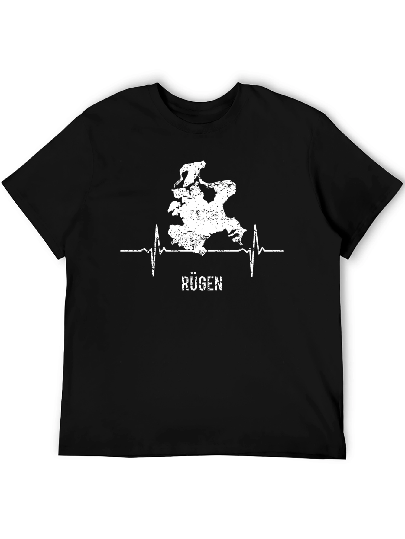 Rügen Heartbeat Black T-Shirt
