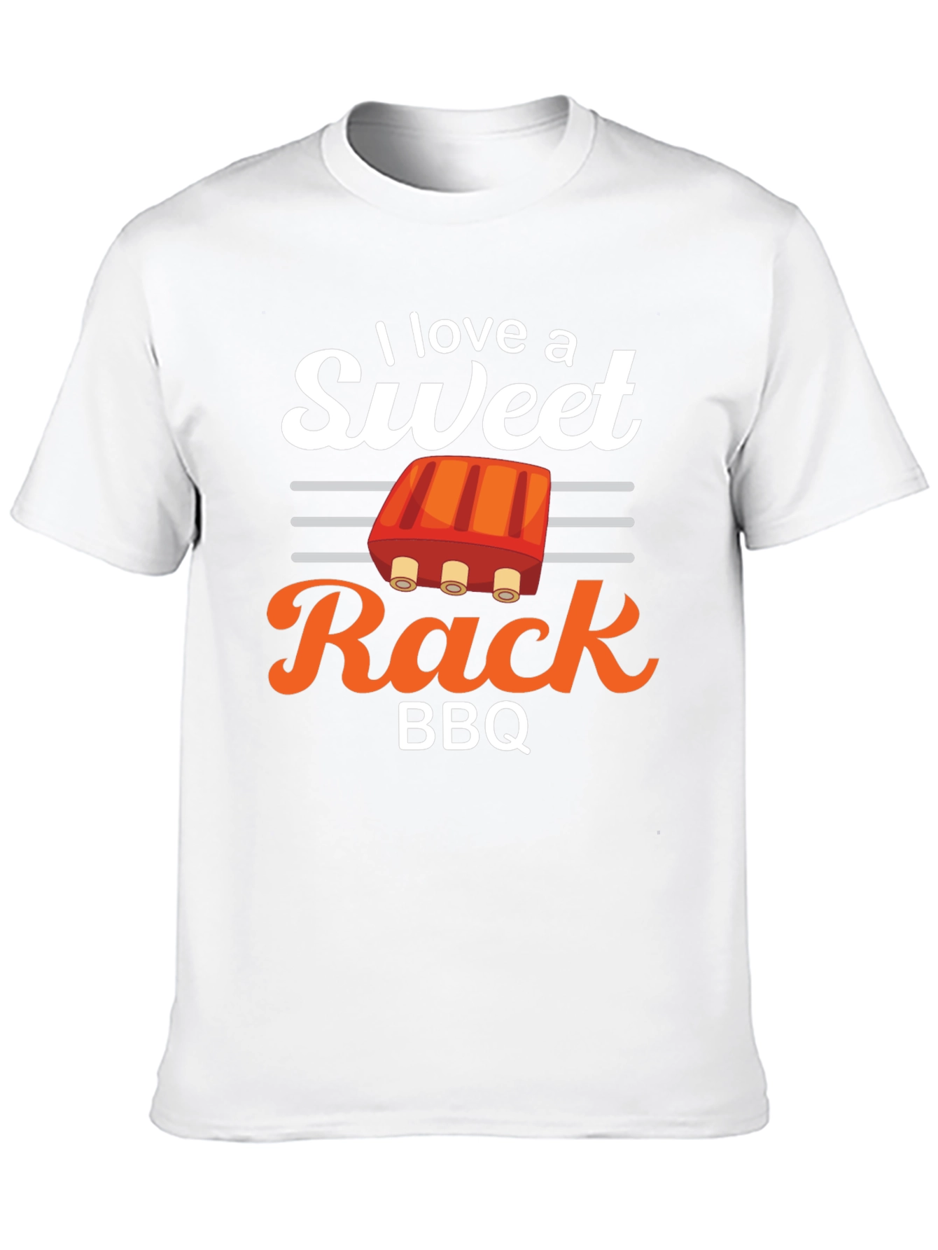 Sweet Rack BBQ T-Shirt - Novelty Ribs Tee