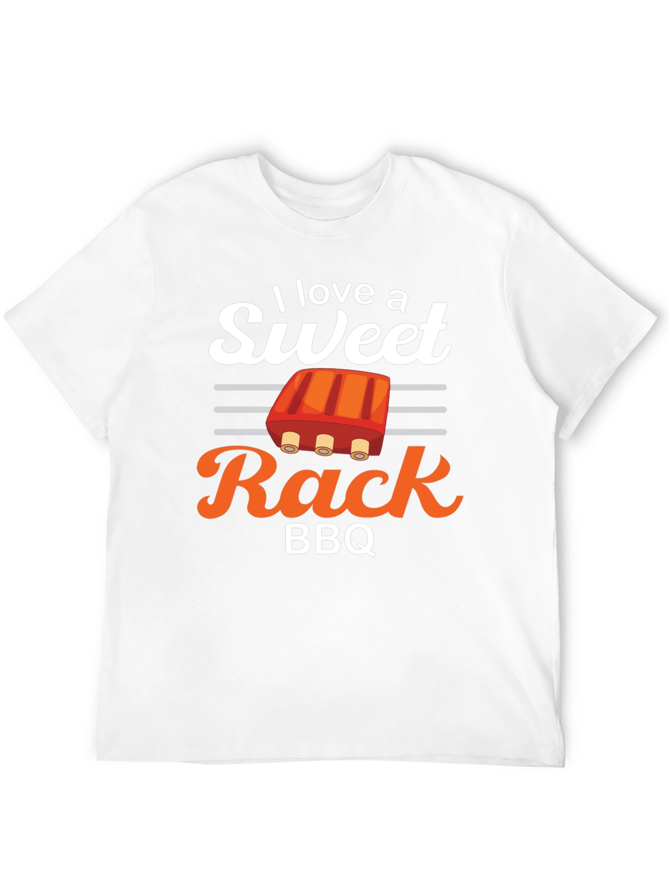 Sweet Rack BBQ T-Shirt - Novelty Ribs Tee
