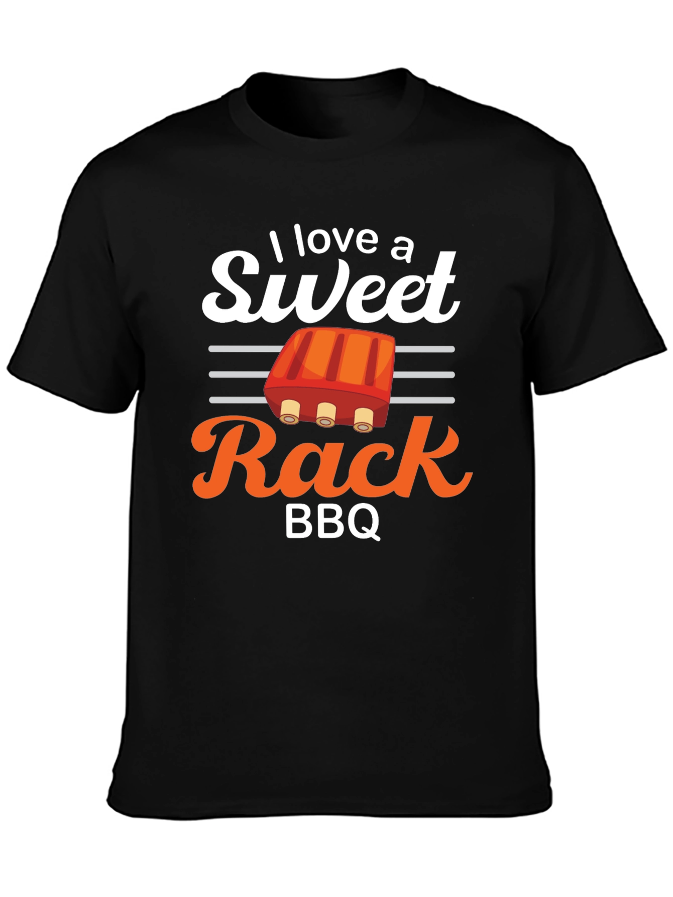 Sweet Rack BBQ T-Shirt - Novelty Ribs Tee
