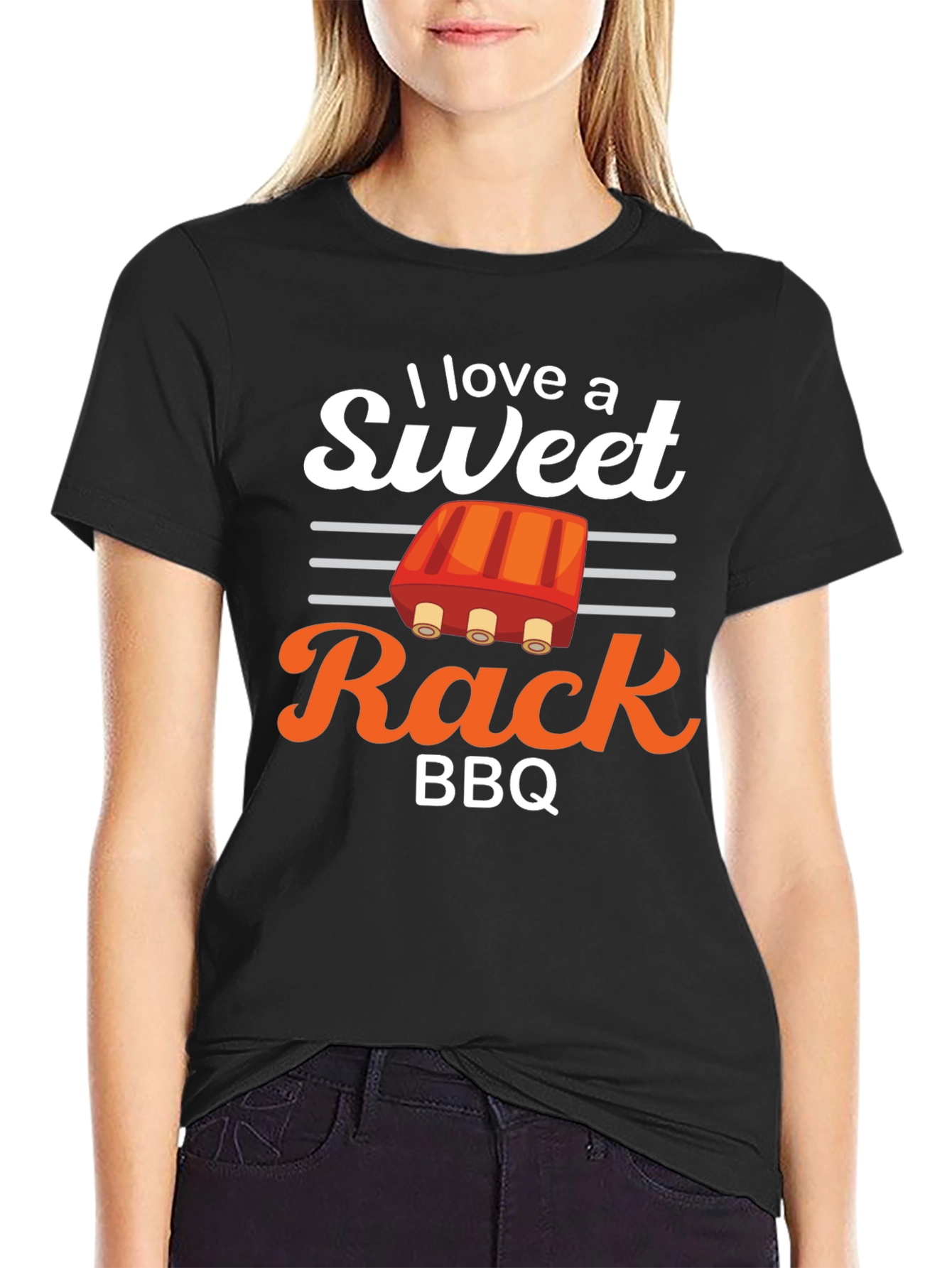 Sweet Rack BBQ T-Shirt - Novelty Ribs Tee