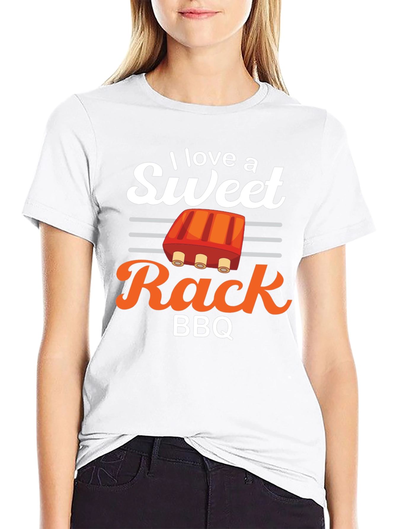 Sweet Rack BBQ T-Shirt - Novelty Ribs Tee
