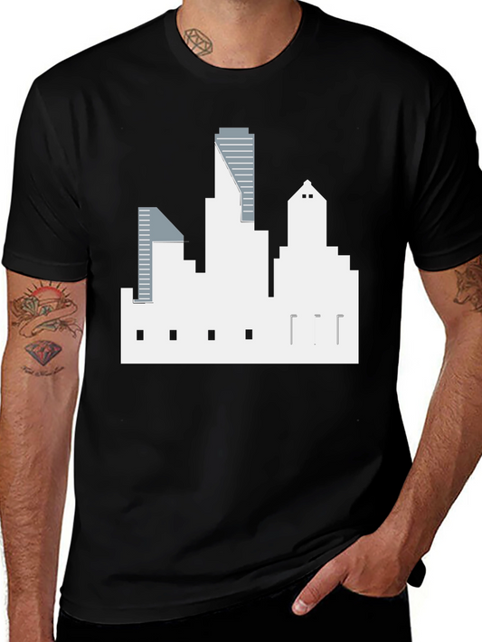 Cityscape Graphic Tee - Mens Black T-Shirt