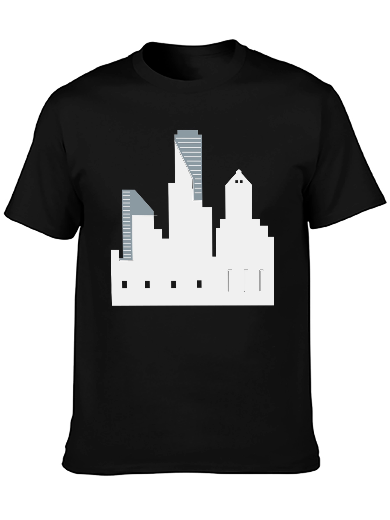 Cityscape Graphic Tee - Mens Black T-Shirt
