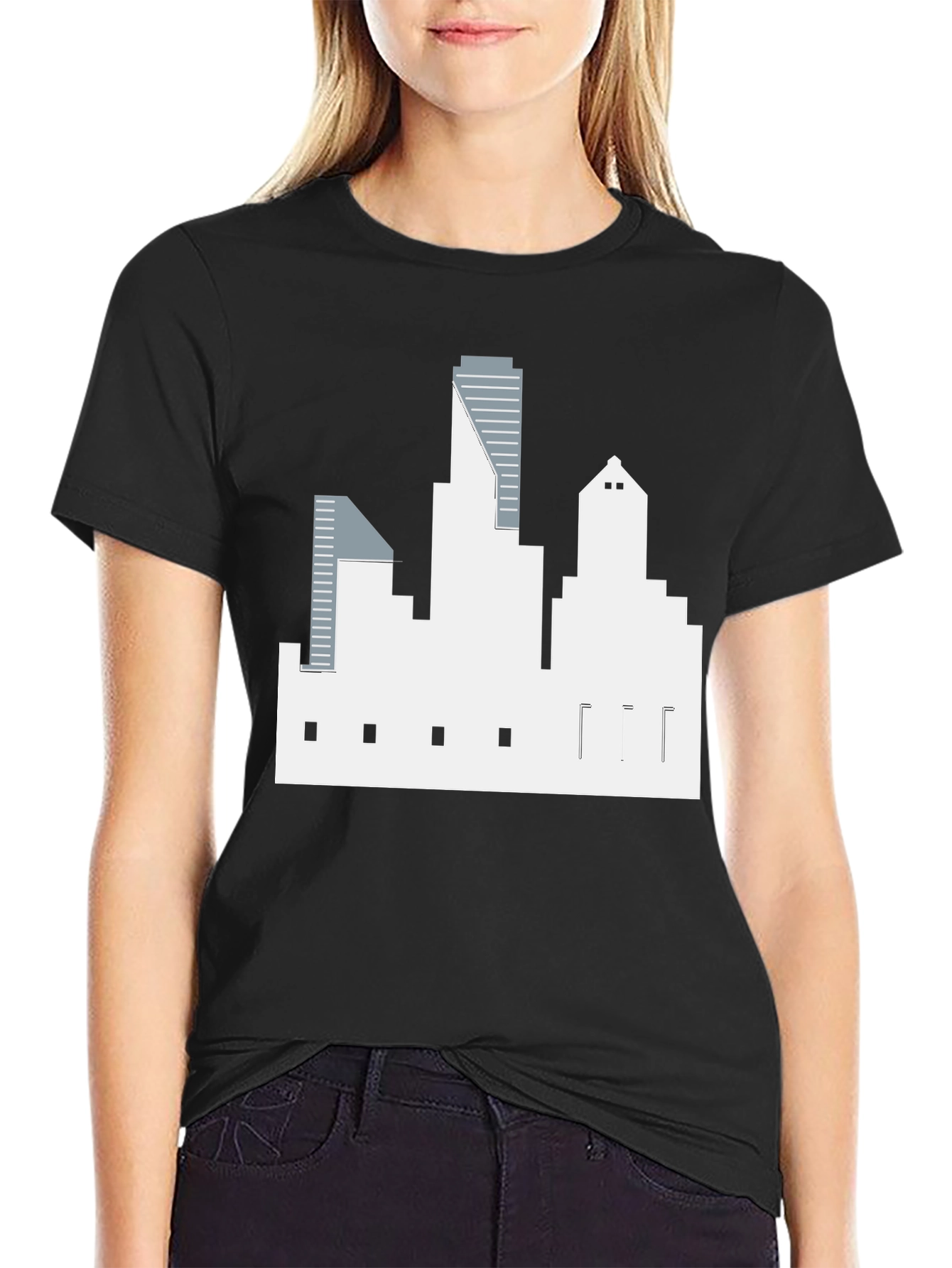 Cityscape Graphic Tee - Mens Black T-Shirt