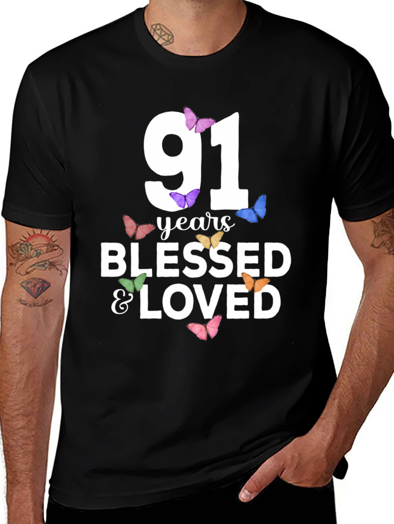 91 Years Blessed & Loved T-Shirt