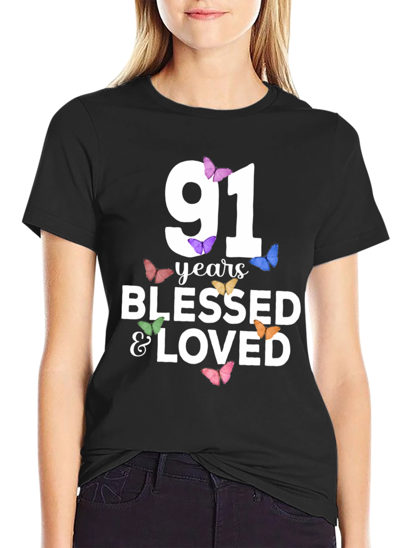 91 Years Blessed & Loved T-Shirt