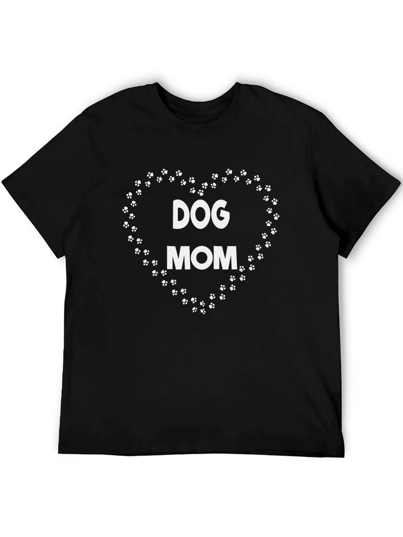 Dog Mom Heart Paw Print T-Shirt