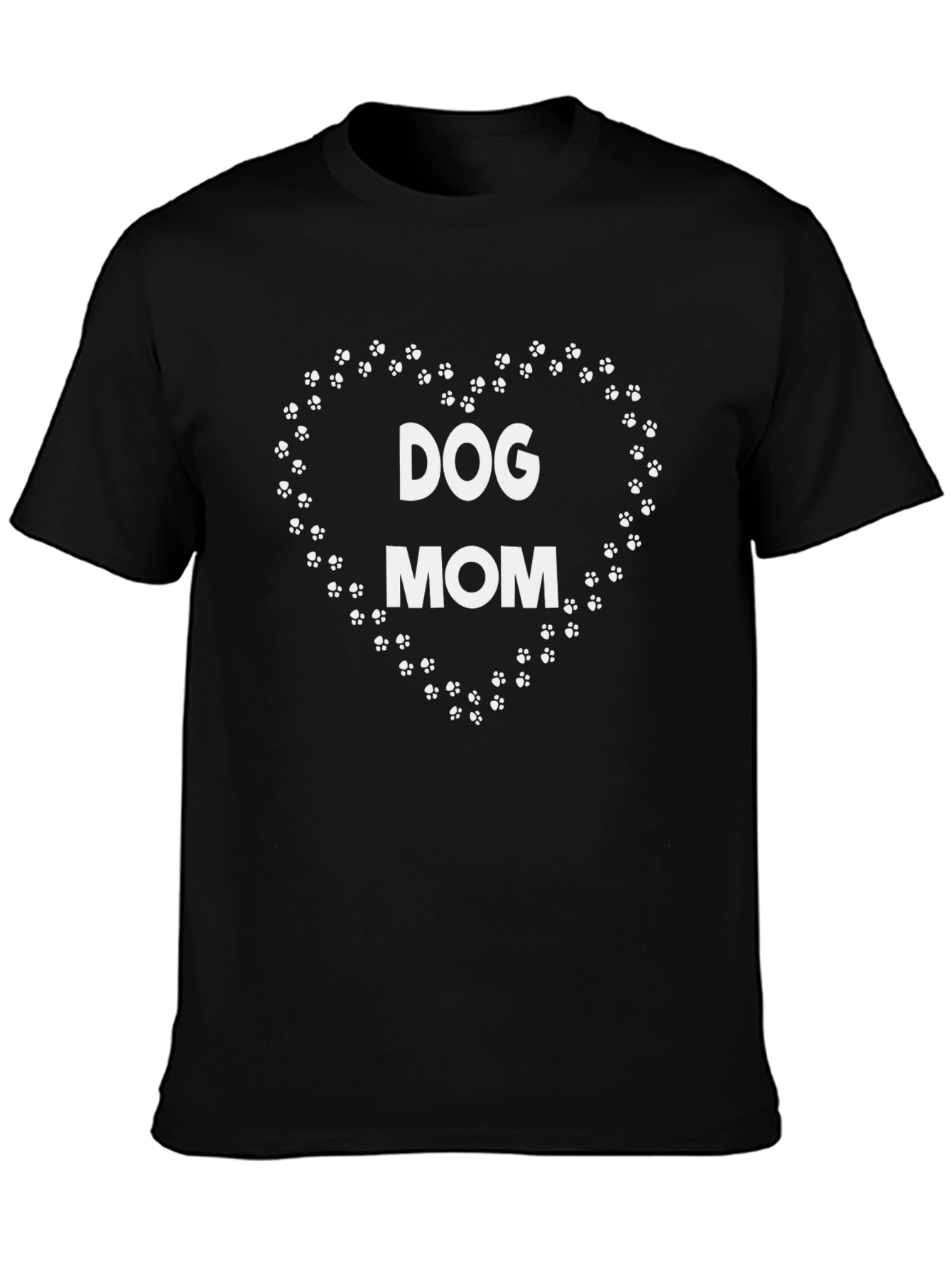 Dog Mom Heart Paw Print T-Shirt