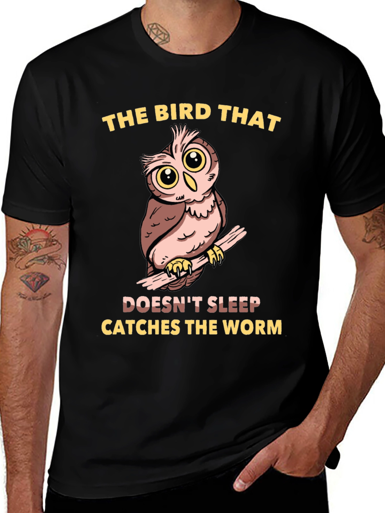 Owl T-Shirt - The Bird That Doesnt Sleep...