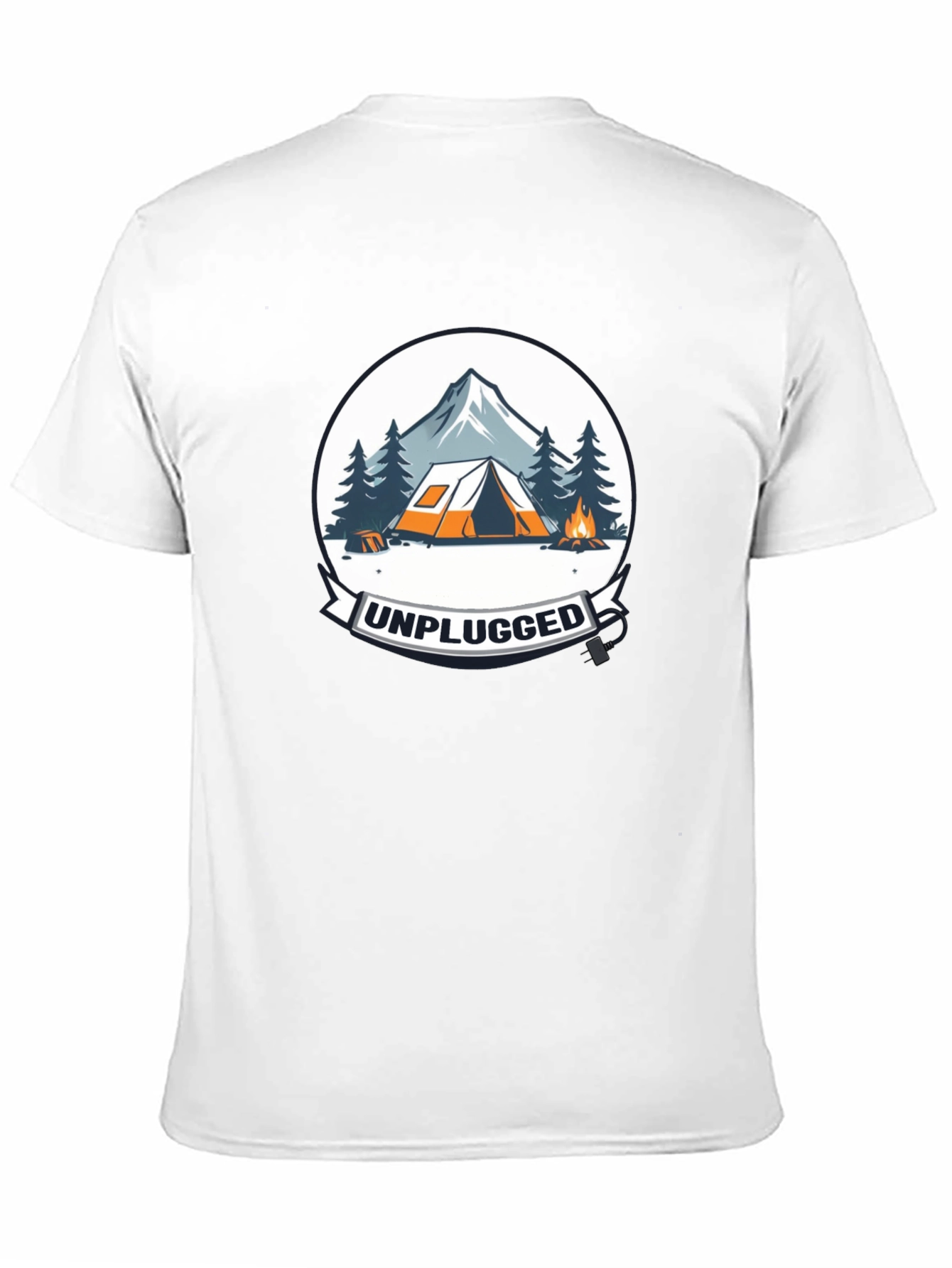 Unplugged Camping Graphic Tee - Black