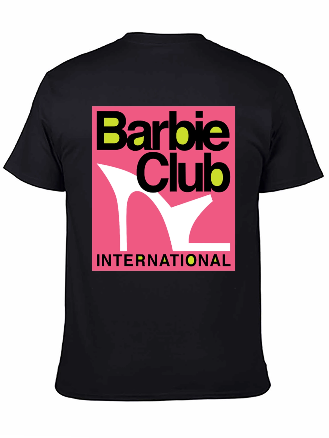Barbie Club International Graphic Tee - Black Cotton