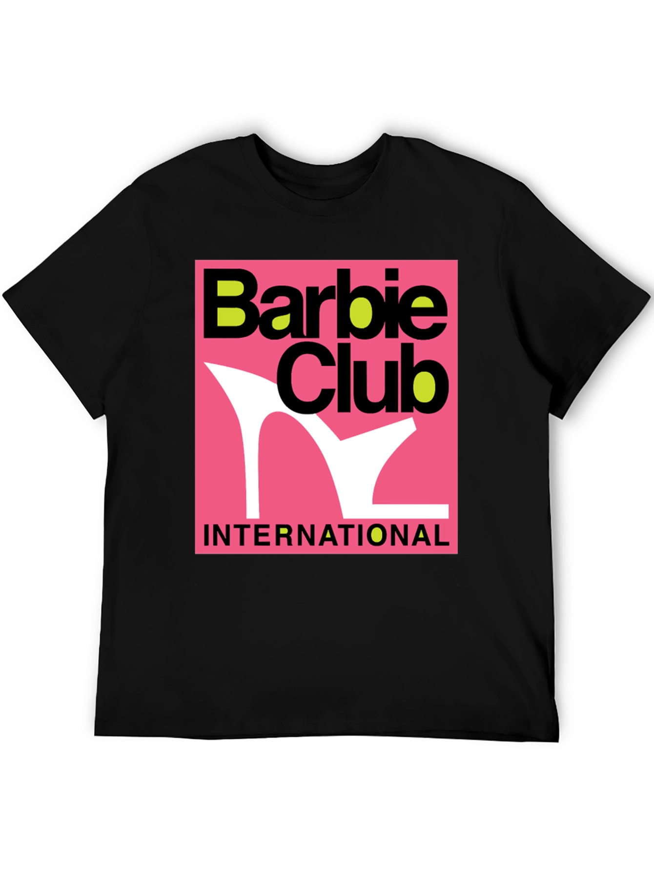 Barbie Club International Graphic Tee - Black Cotton