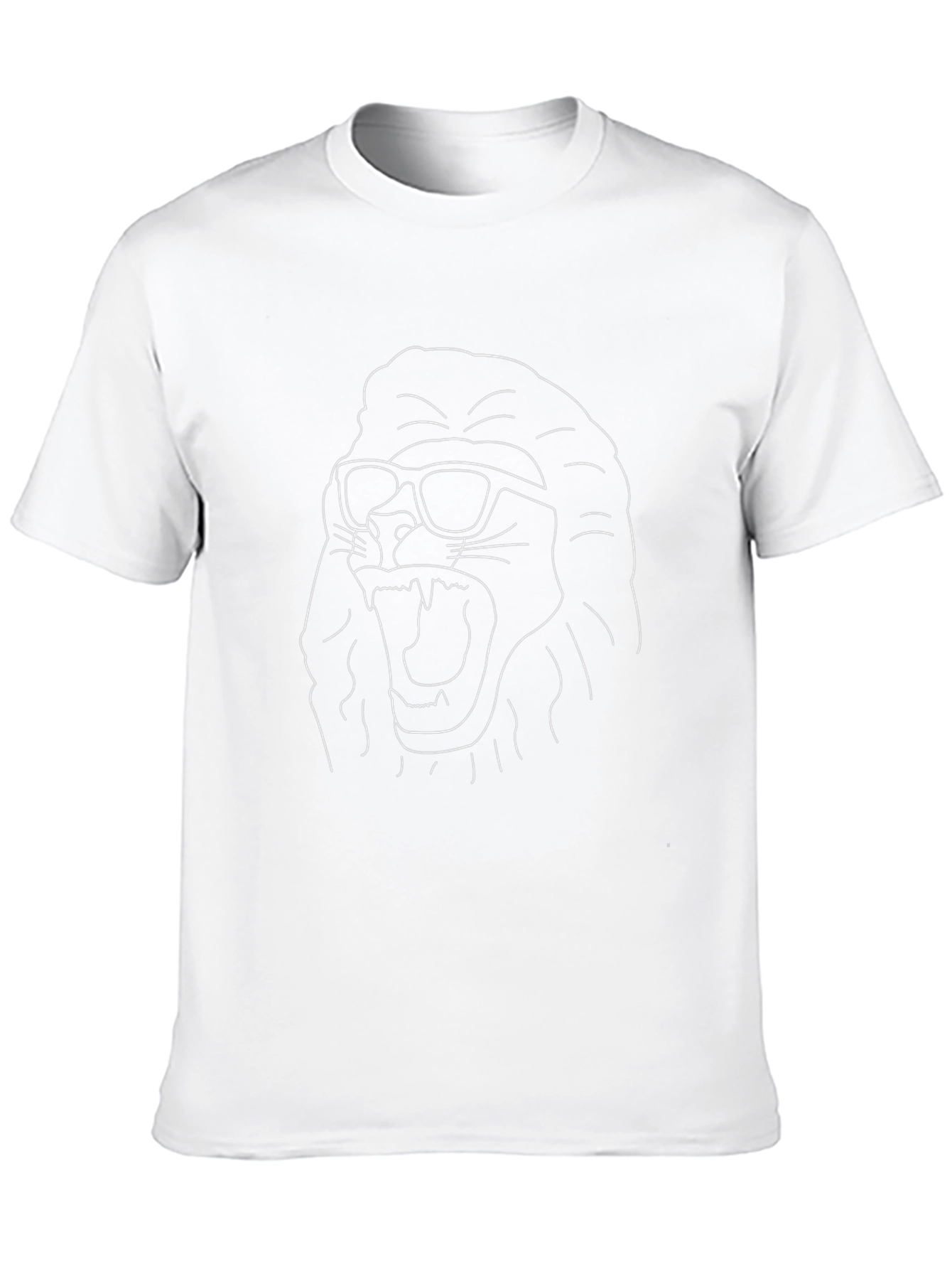 Cool Lion Graphic Print Black T-Shirt