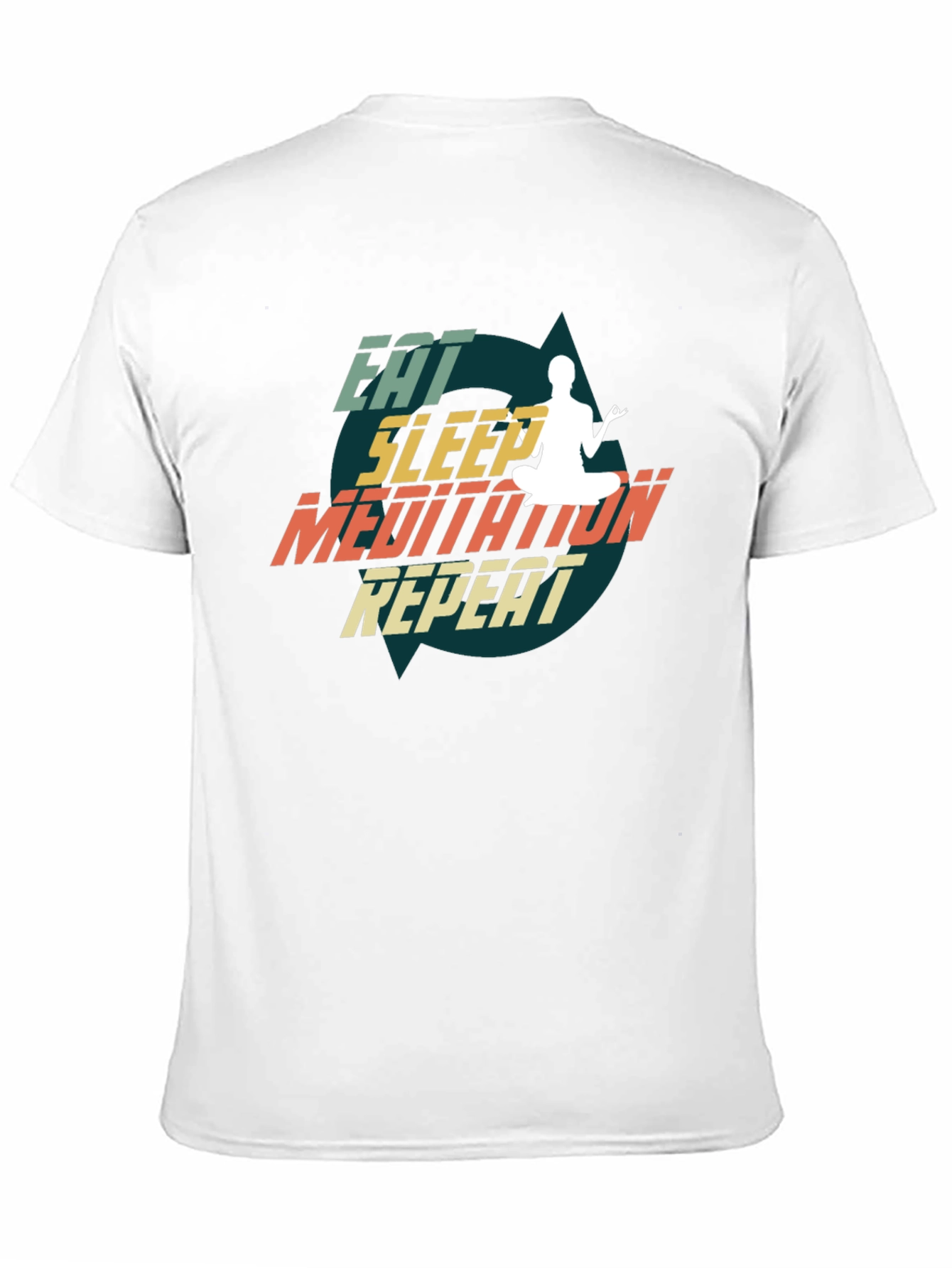 Eat Sleep Meditate Repeat Black T-Shirt
