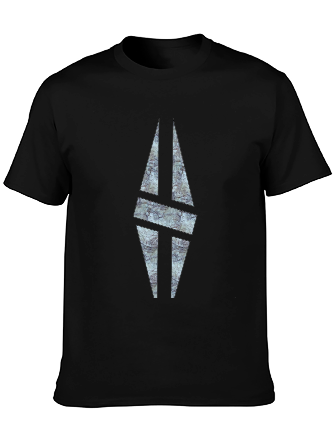 Modern Graphic Print Black T-Shirt