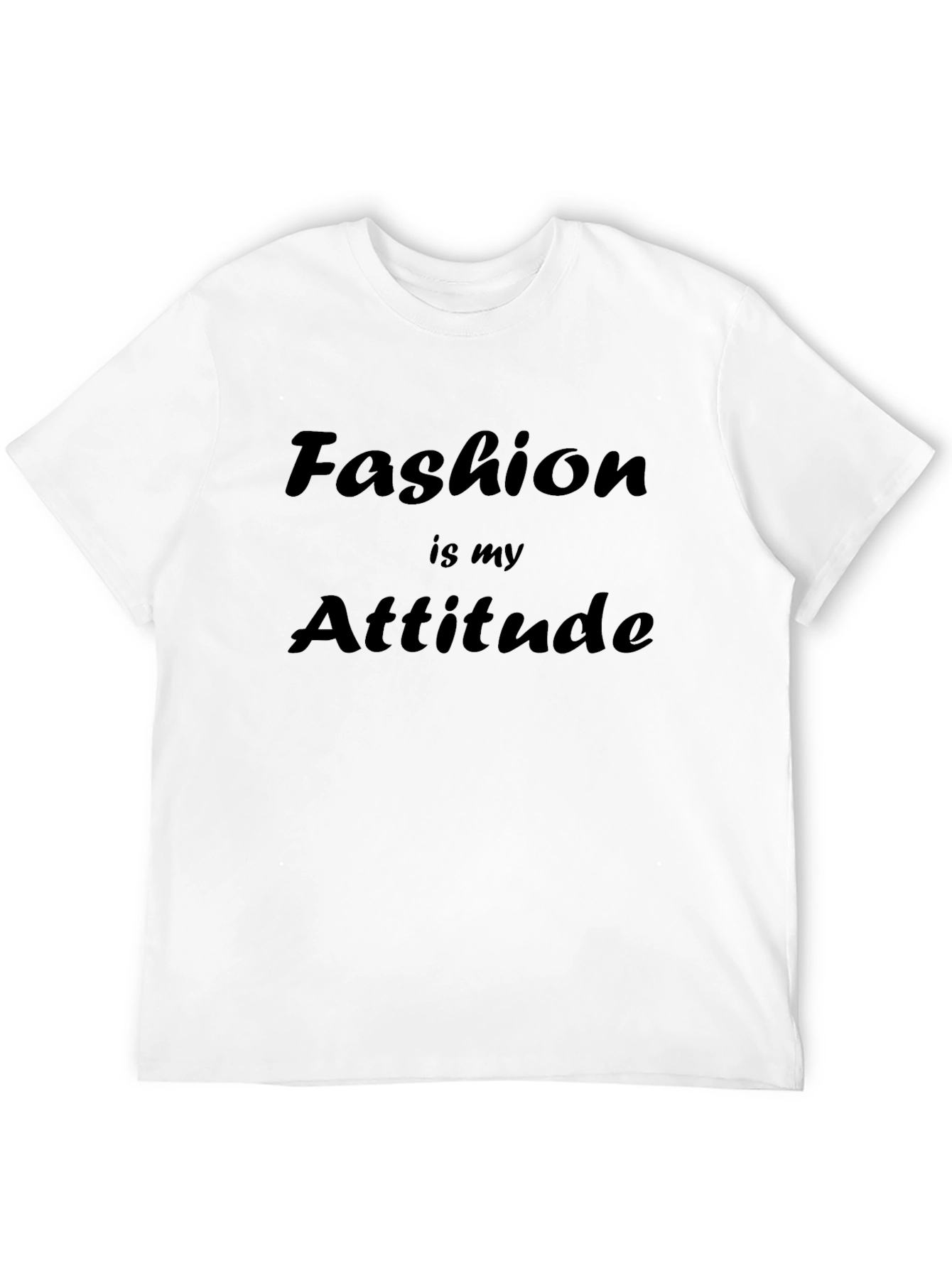 Fashion is My Attitude Black Graphic Tee