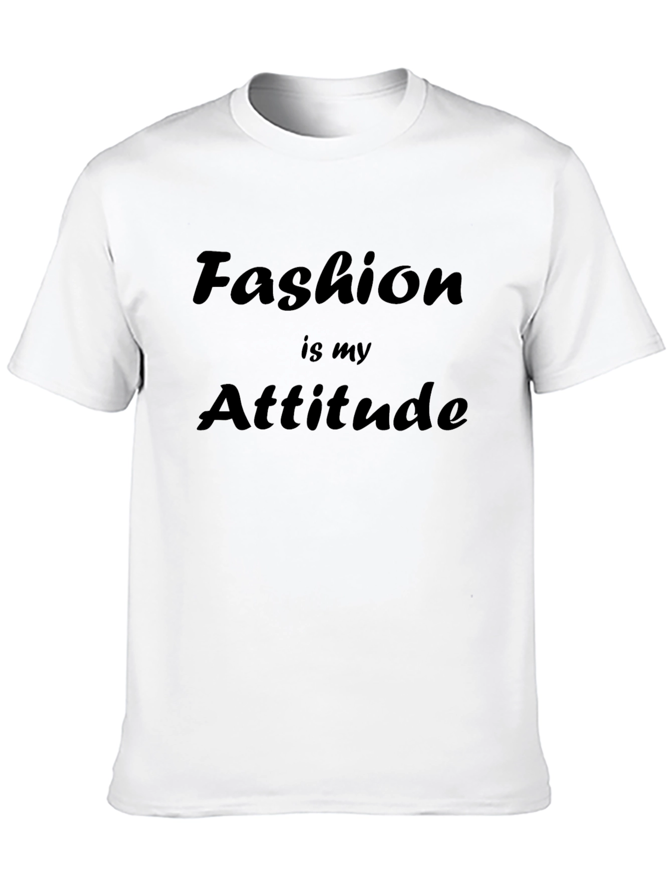 Fashion is My Attitude Black Graphic Tee
