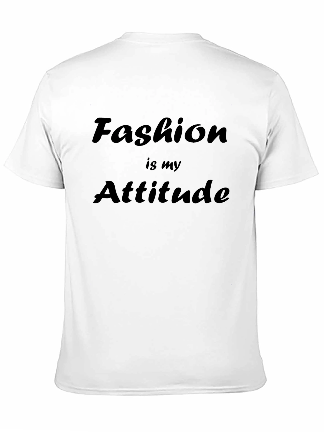 Fashion is My Attitude Black Graphic Tee
