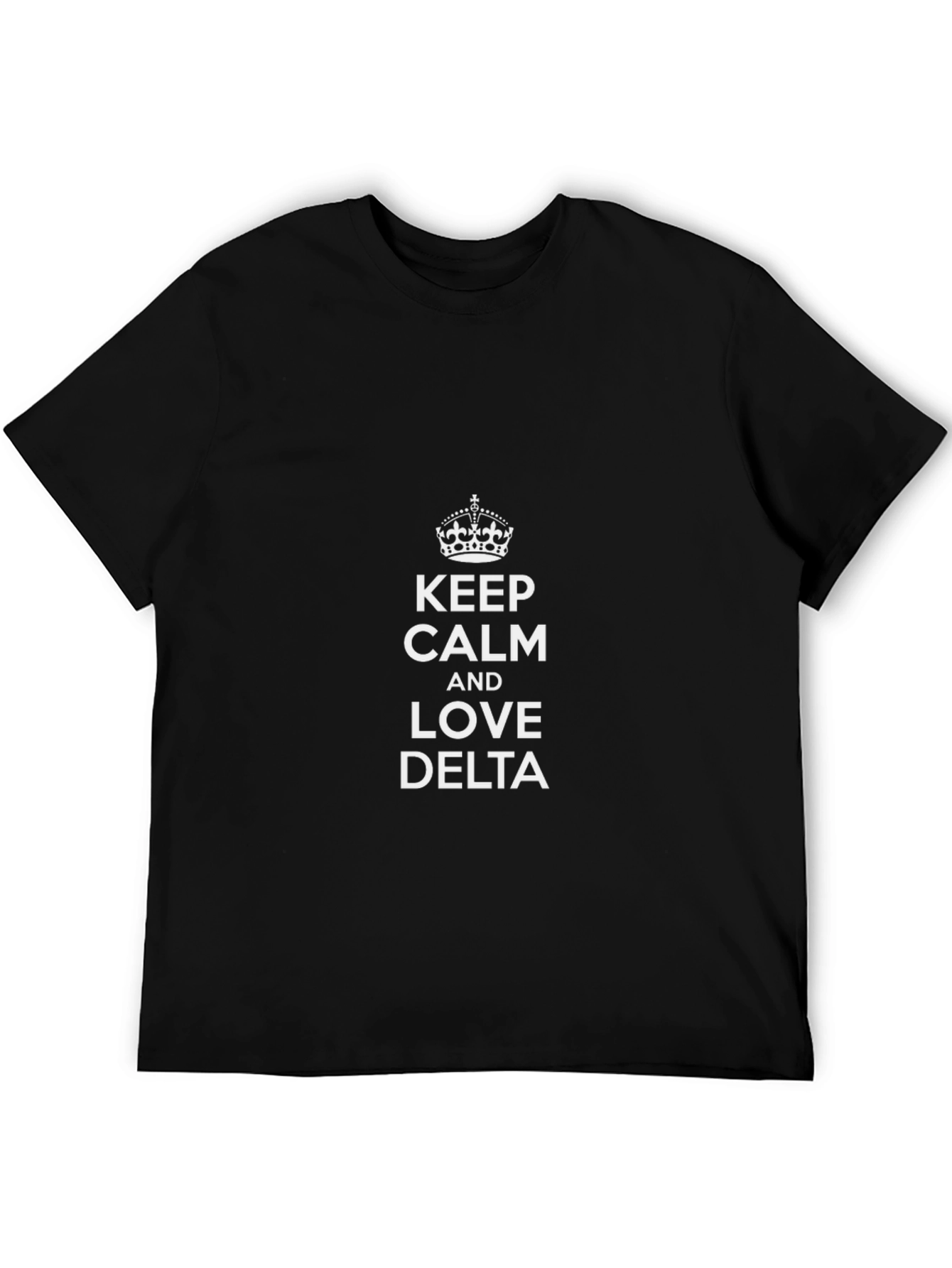 Keep Calm and Love Delta Black T-Shirt
