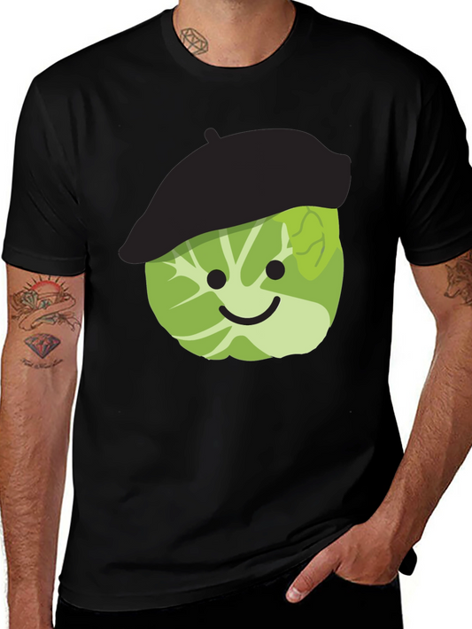 Brussels Sprout Beret Funny T-Shirt