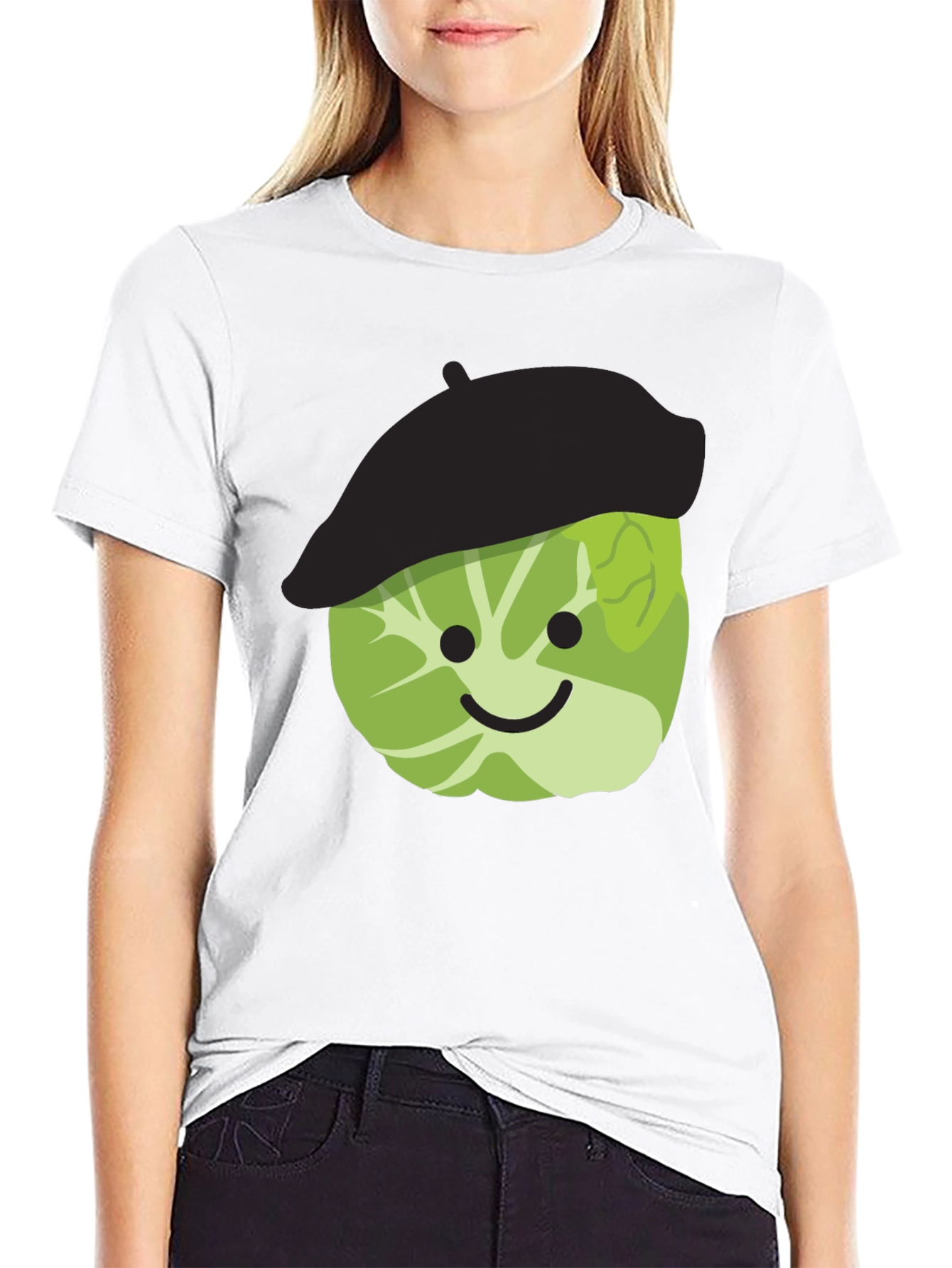 Brussels Sprout Beret Funny T-Shirt