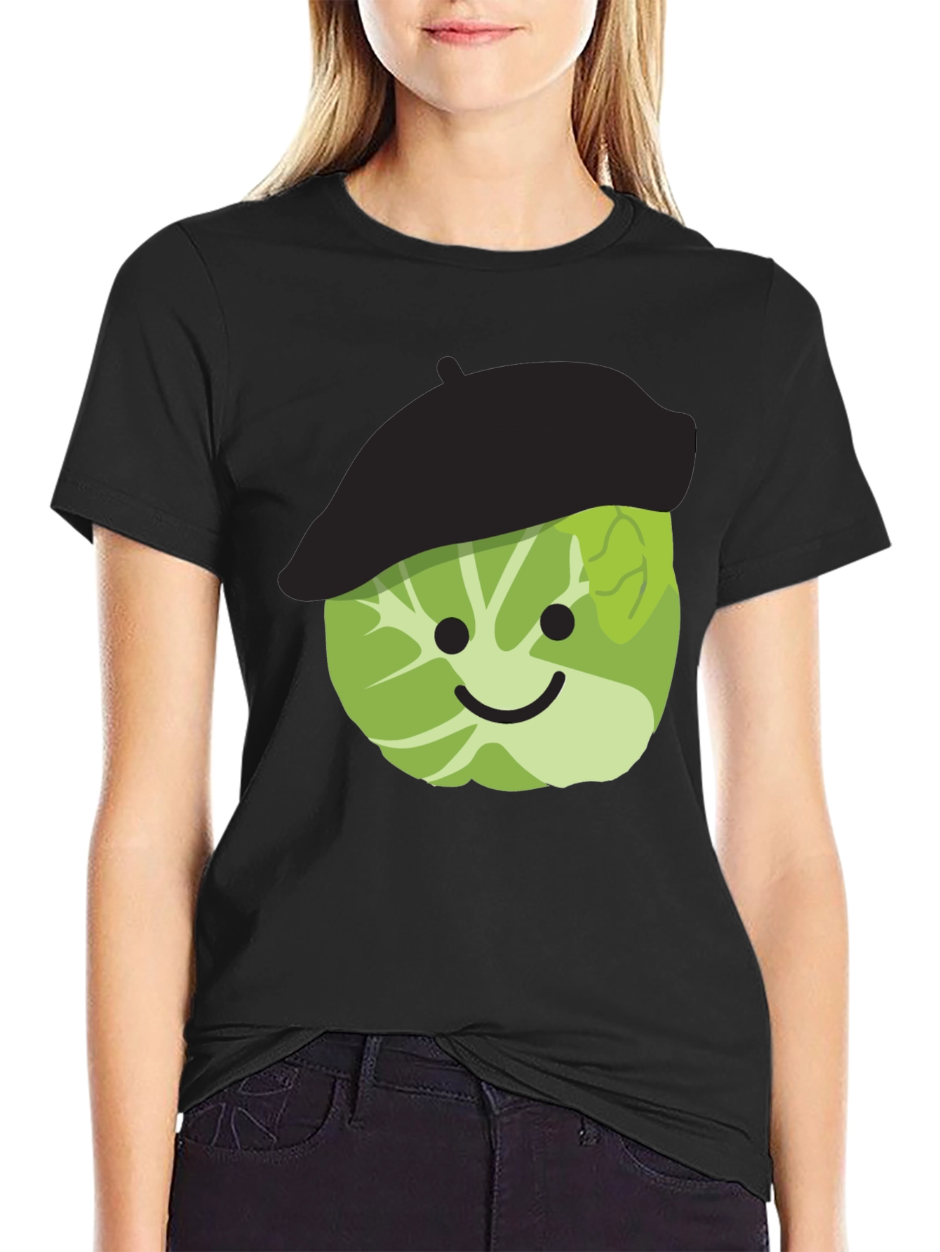 Brussels Sprout Beret Funny T-Shirt