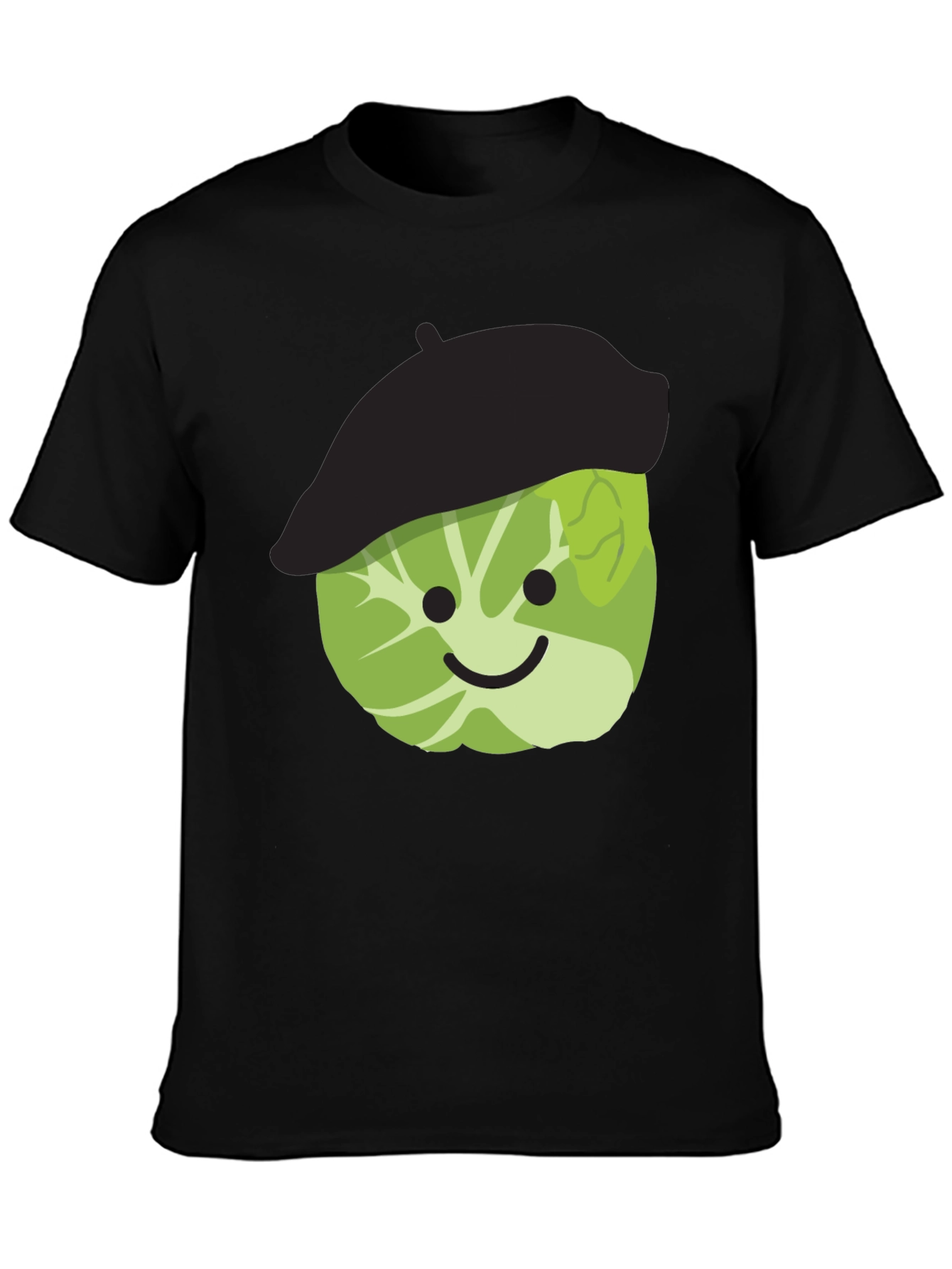 Brussels Sprout Beret Funny T-Shirt