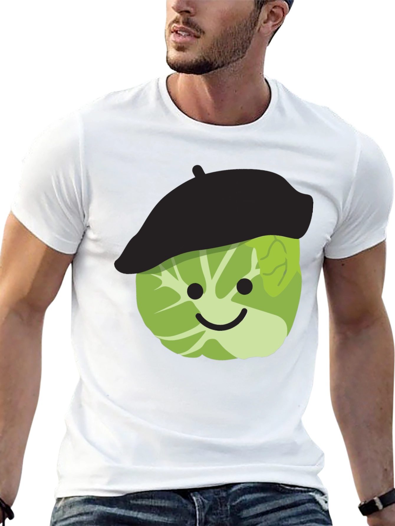 Brussels Sprout Beret Funny T-Shirt