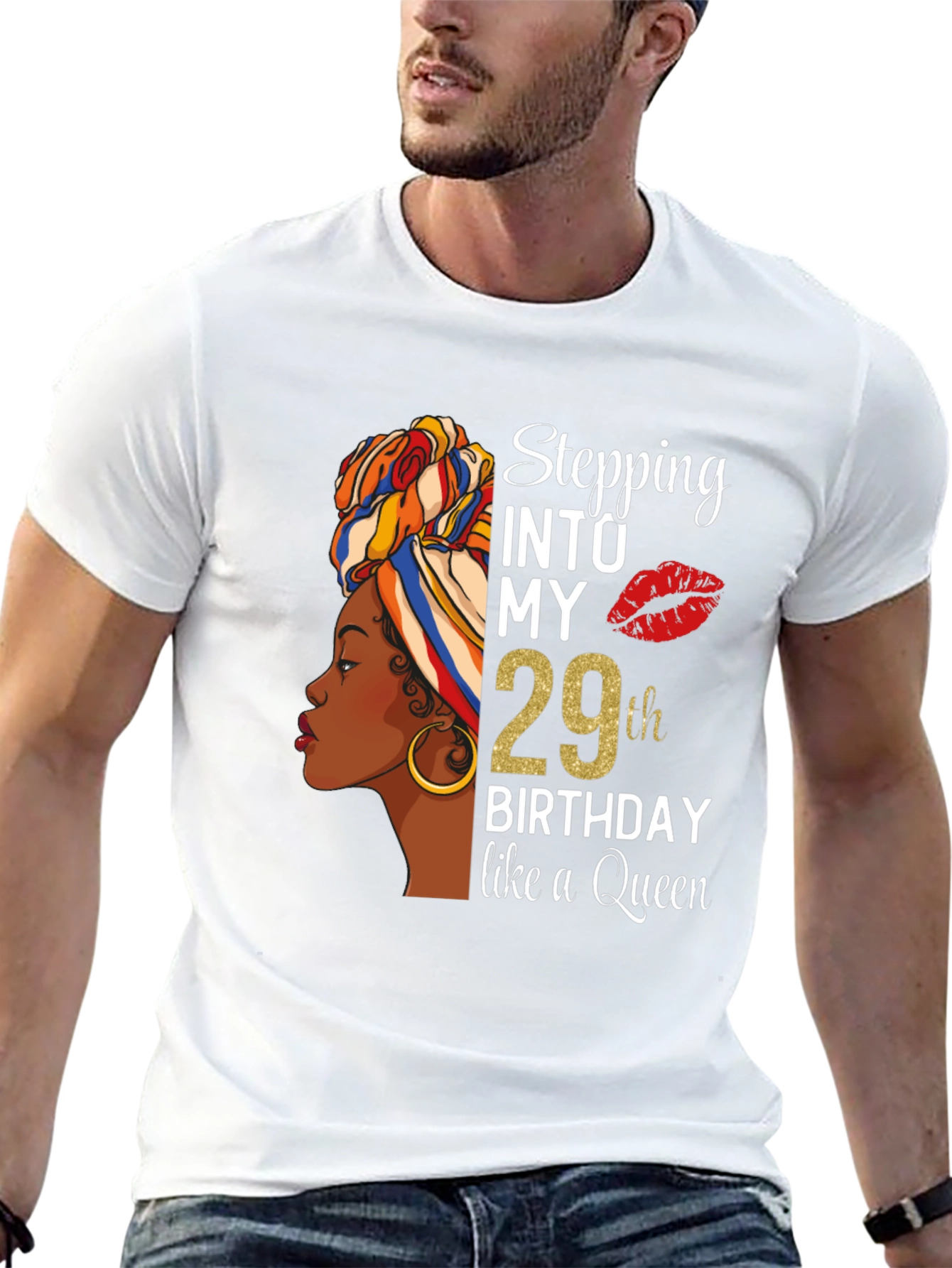Stepping Into My 29th Birthday Queen T-Shirt