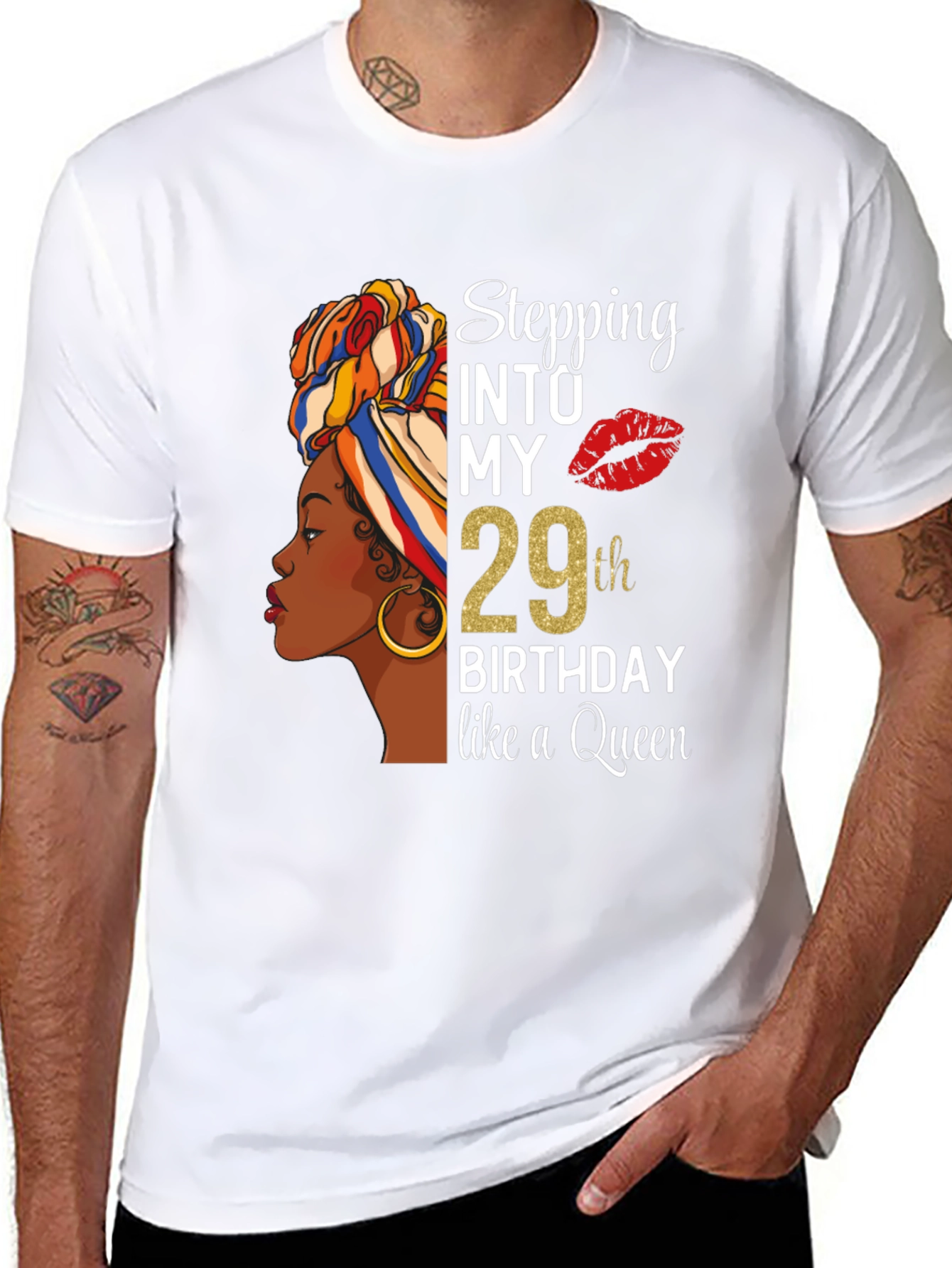 Stepping Into My 29th Birthday Queen T-Shirt