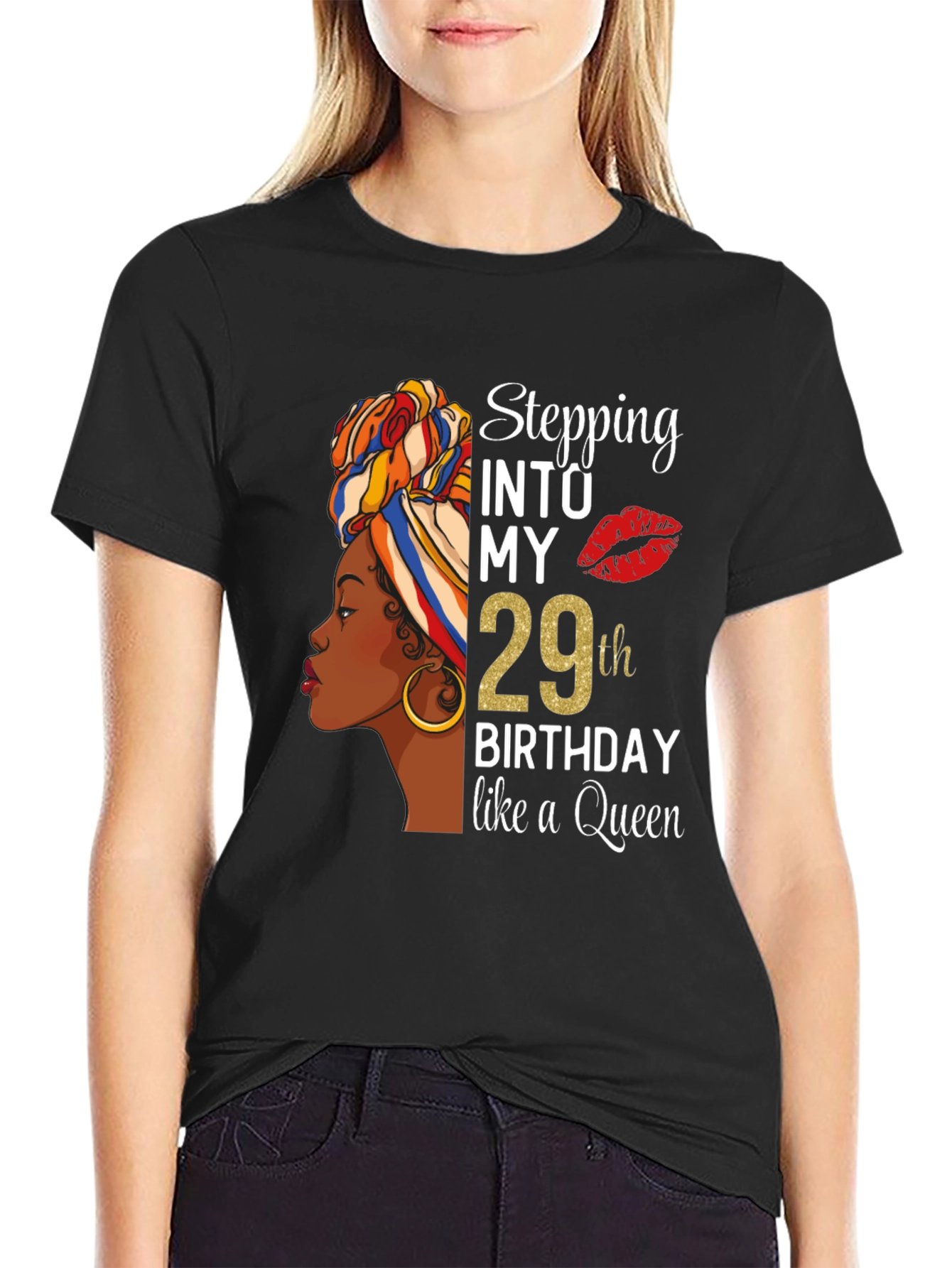 Stepping Into My 29th Birthday Queen T-Shirt