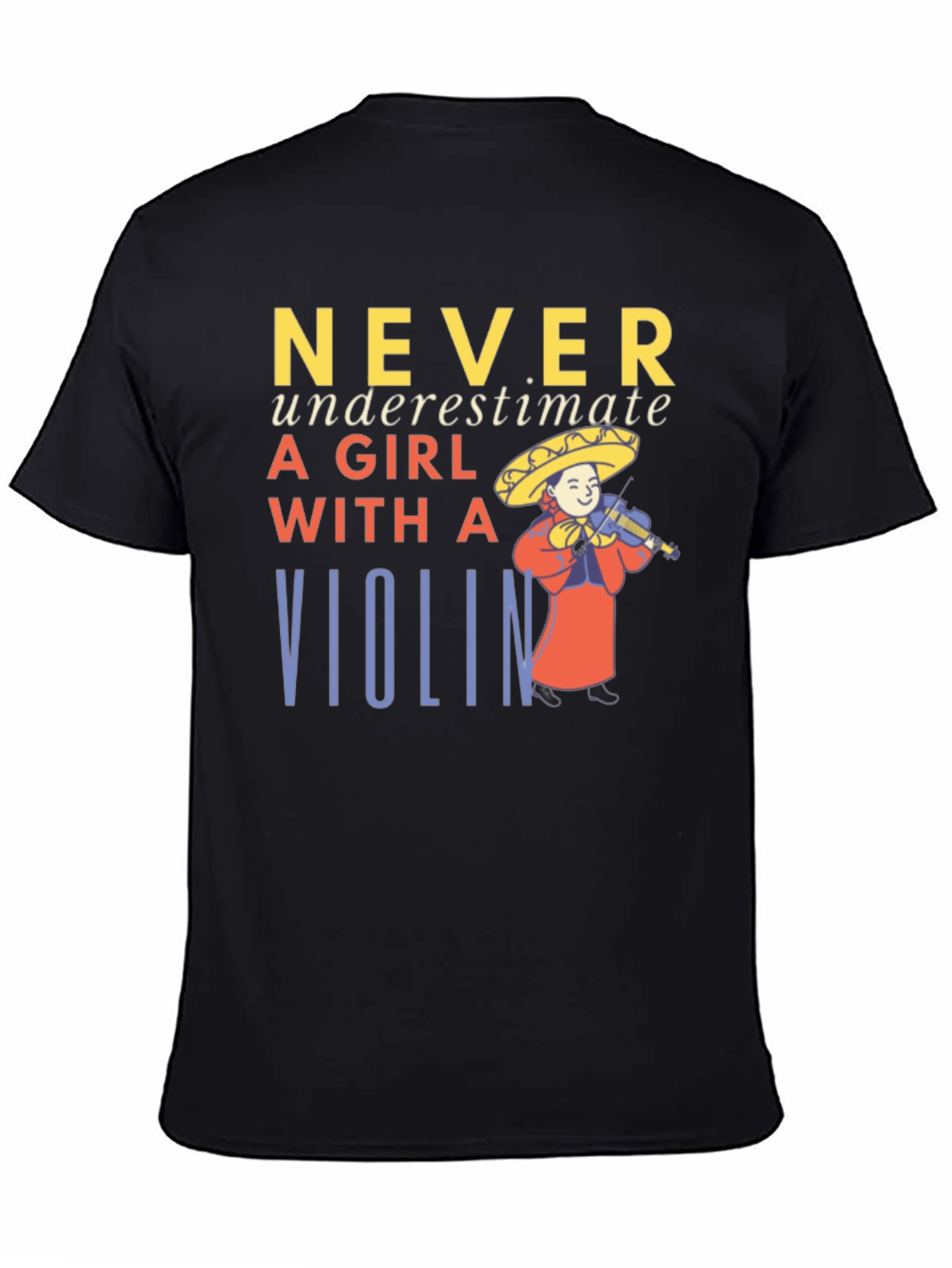 Never Underestimate A Girl With A Violin T-Shirt