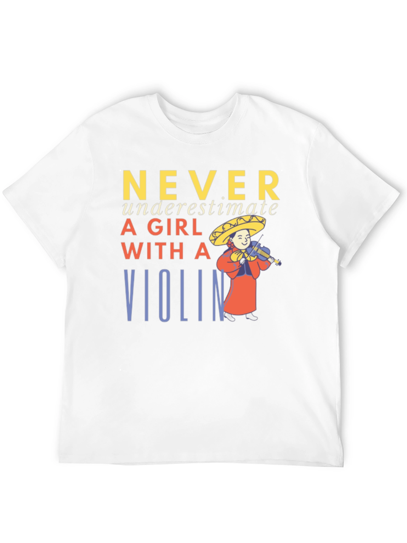 Never Underestimate A Girl With A Violin T-Shirt