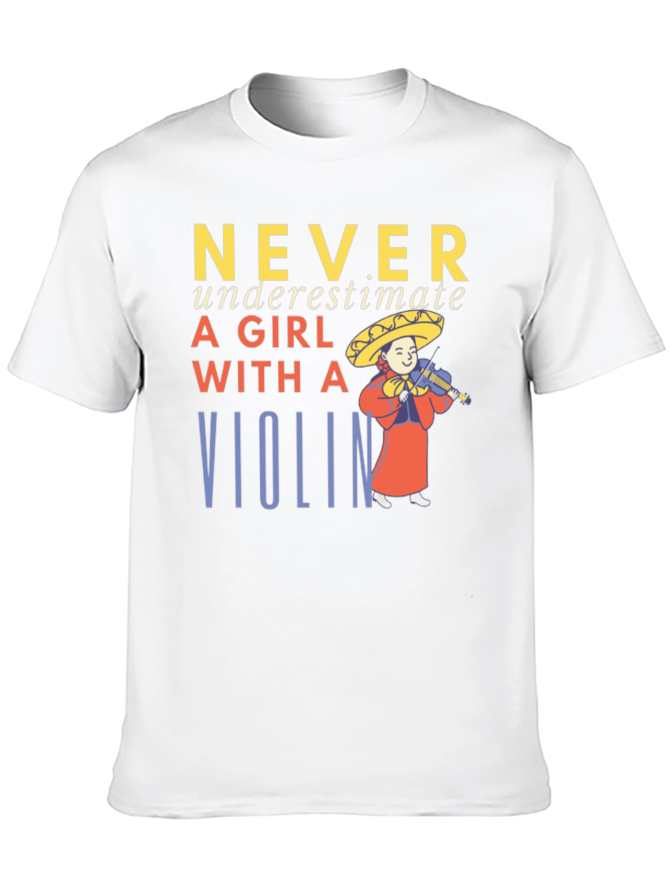 Never Underestimate A Girl With A Violin T-Shirt