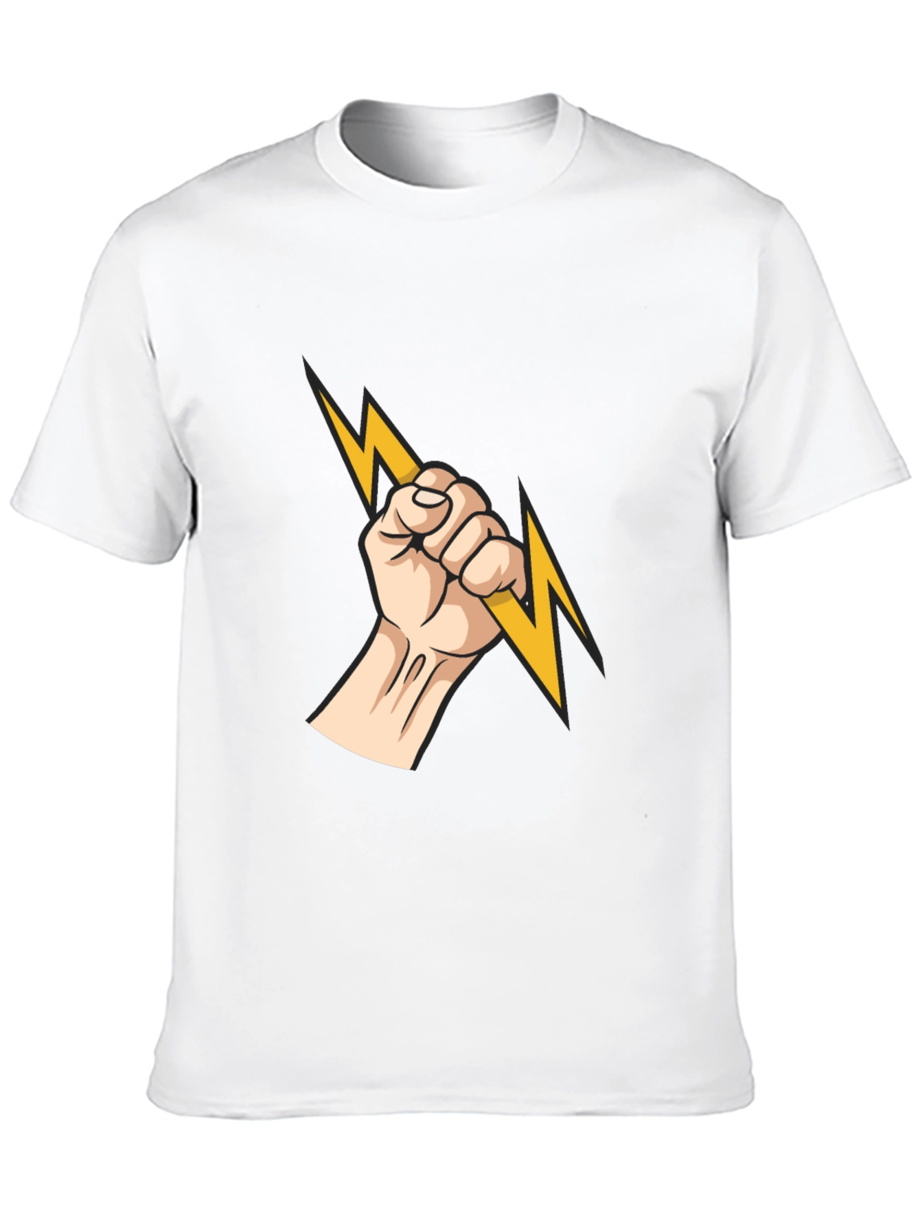Electrified Fist Graphic Tee - Black Cotton Comfort